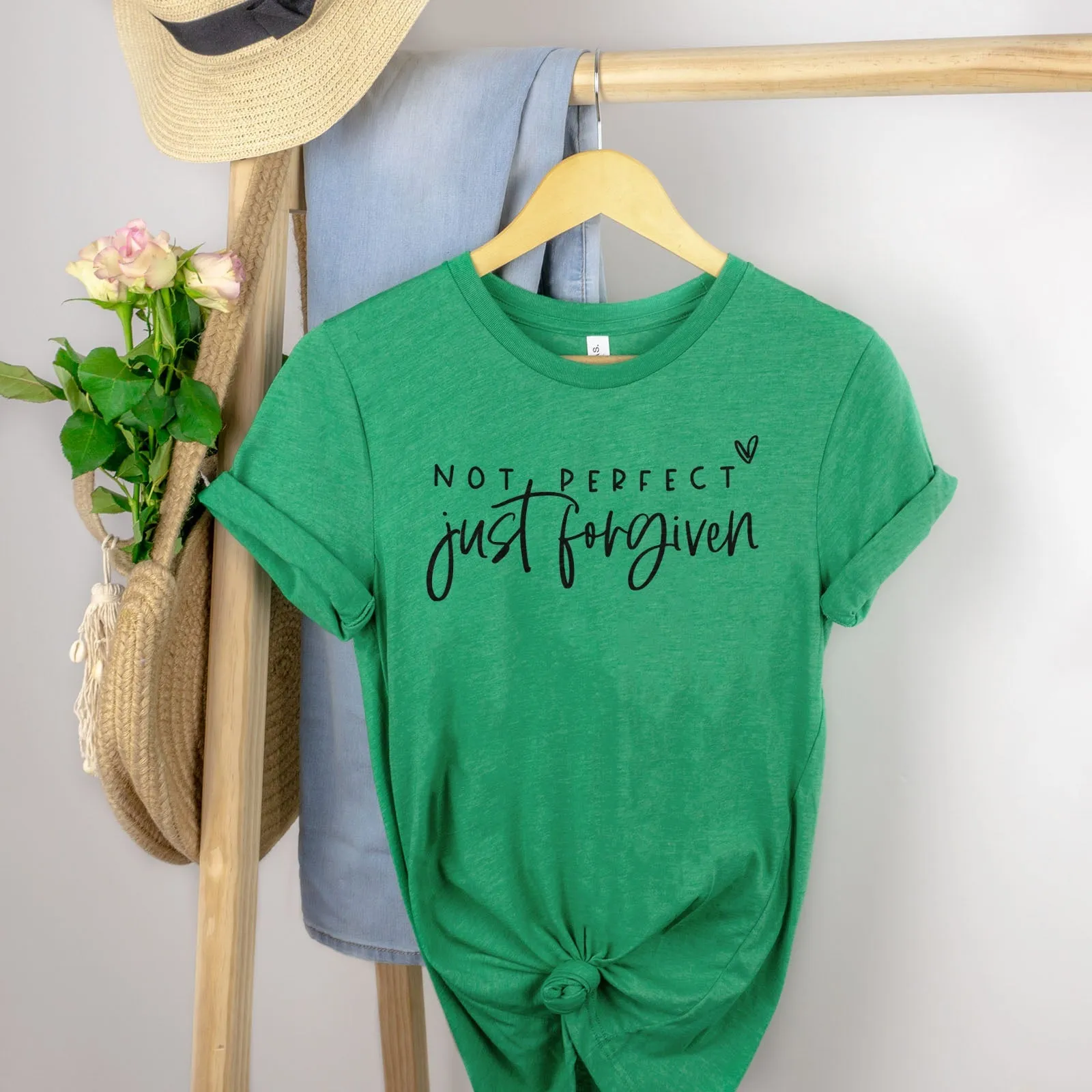 Just Forgiven Tee Shirts For Women - Christian Shirts for Women - Religious Tee Shirts