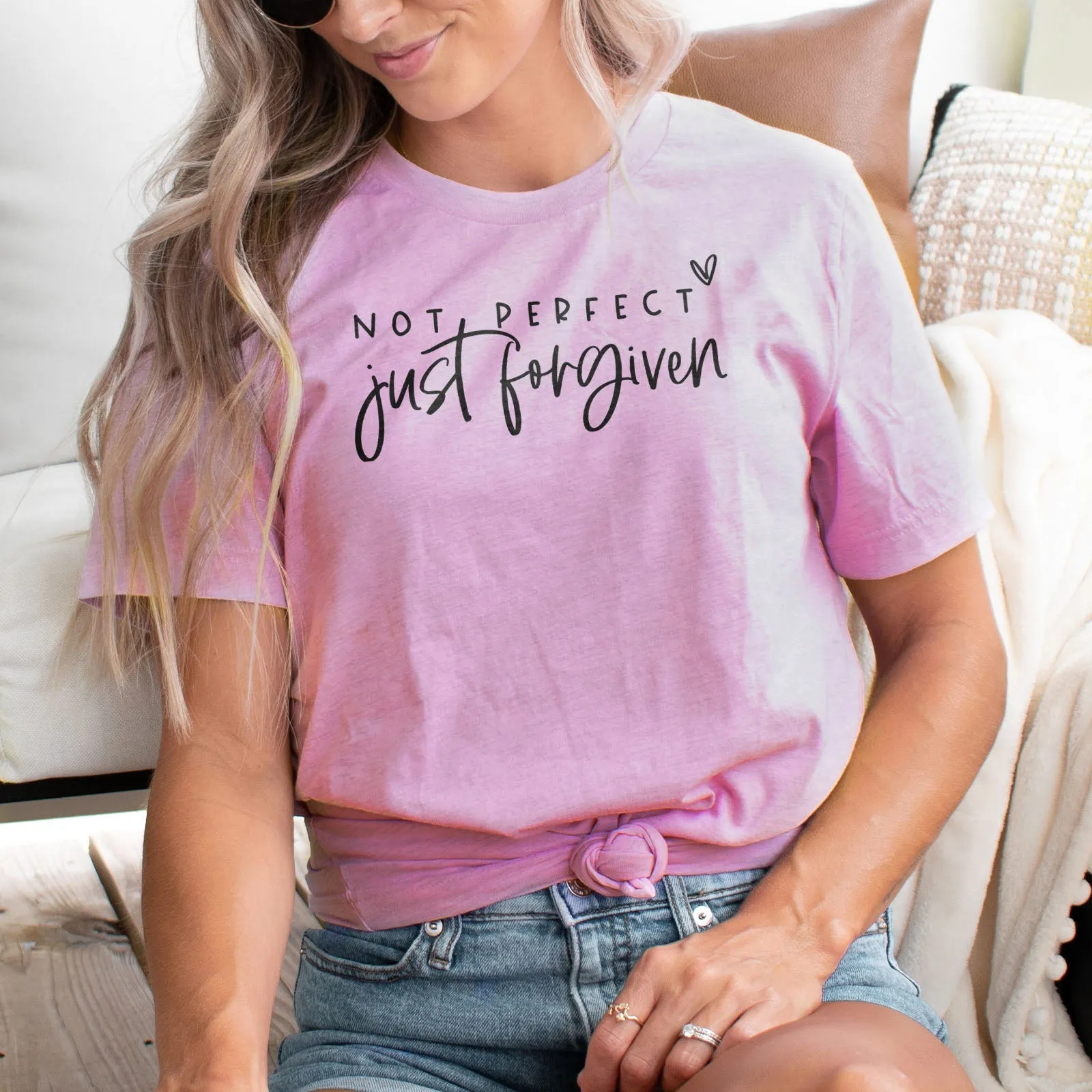 Just Forgiven Tee Shirts For Women - Christian Shirts for Women - Religious Tee Shirts