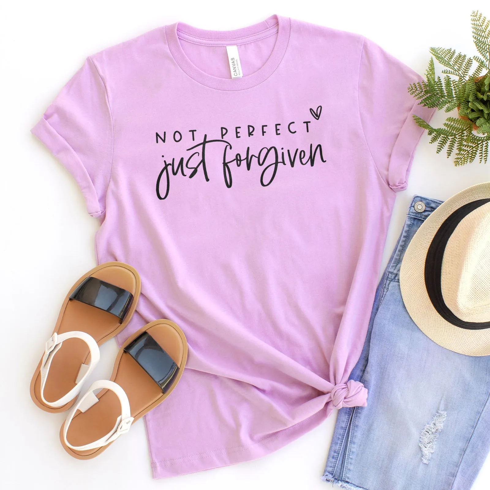 Just Forgiven Tee Shirts For Women - Christian Shirts for Women - Religious Tee Shirts