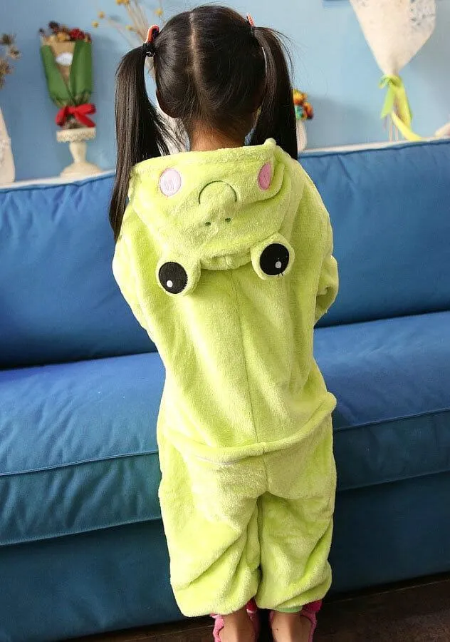 Kids Onesies Hoodie Frog Animal Pajamas Kigurumi Costume