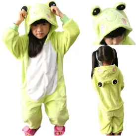 Kids Onesies Hoodie Frog Animal Pajamas Kigurumi Costume