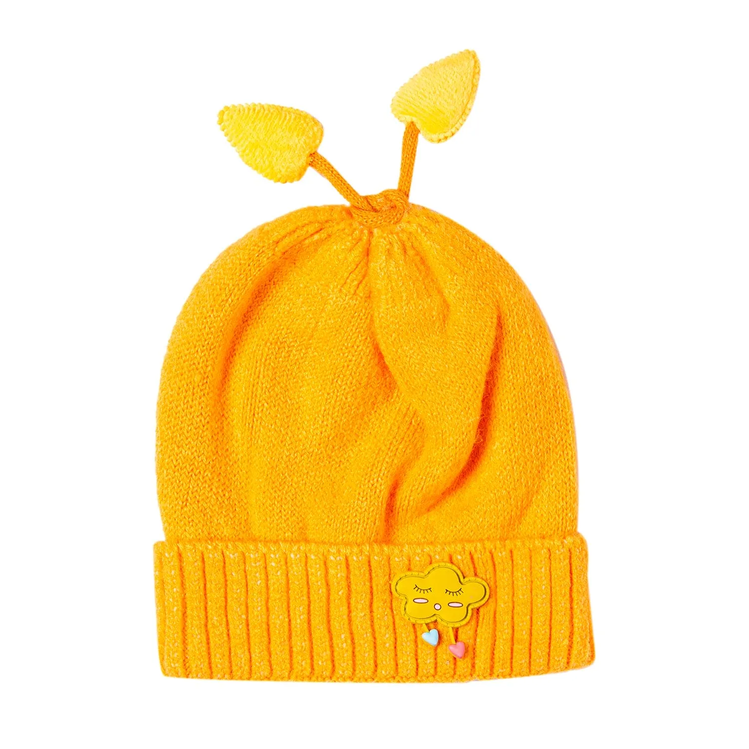 Knit Woollen Cap Winter Beanie Cloud Orange