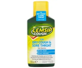 Lemsip Cough for Dry Cough & Sore Throat Oral Solution -180ml