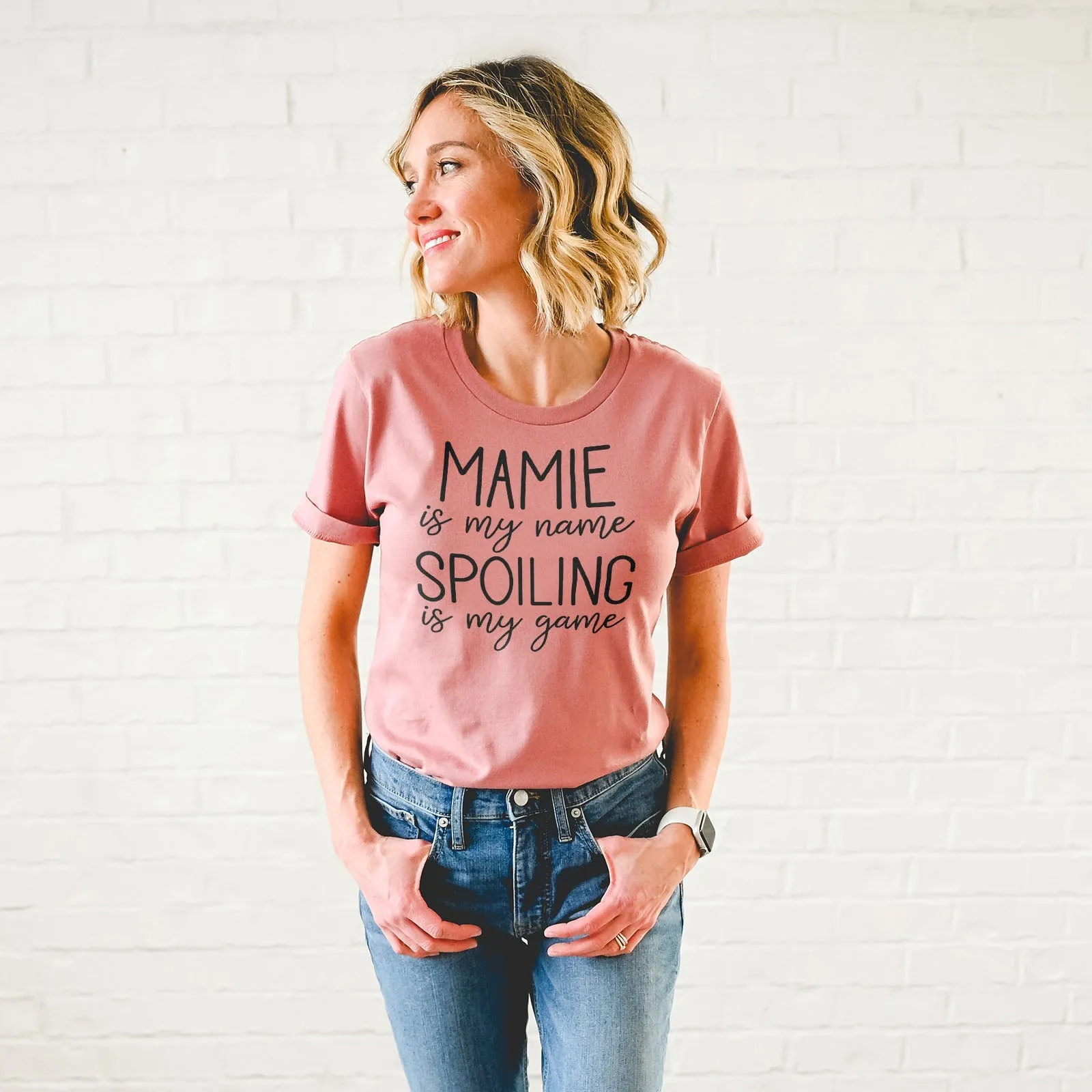 Mamie Is My Name Spoiling Is My Game Shirts For Women - Christian Shirts for Women - Religious Tee Shirts