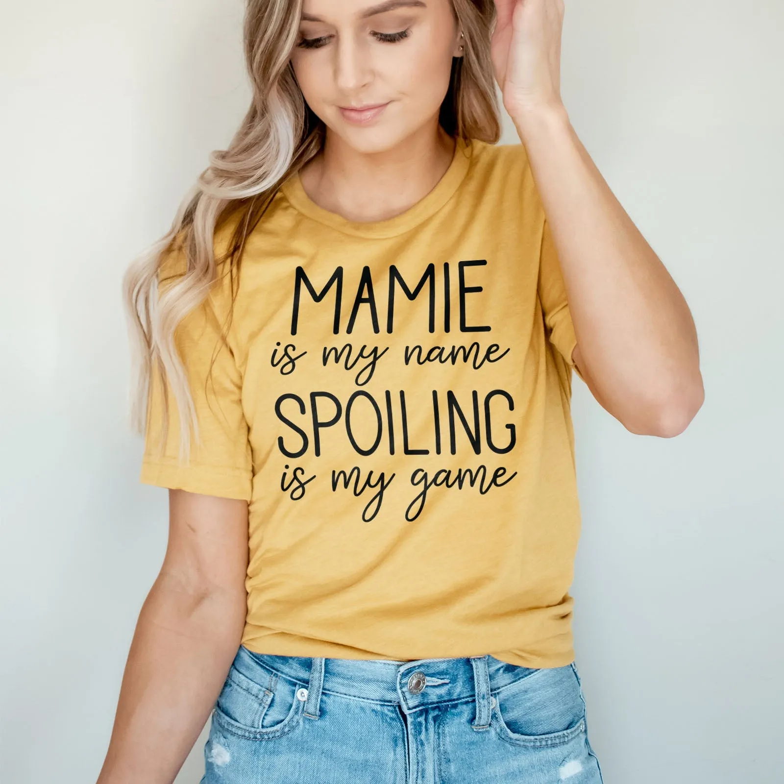 Mamie Is My Name Spoiling Is My Game Shirts For Women - Christian Shirts for Women - Religious Tee Shirts