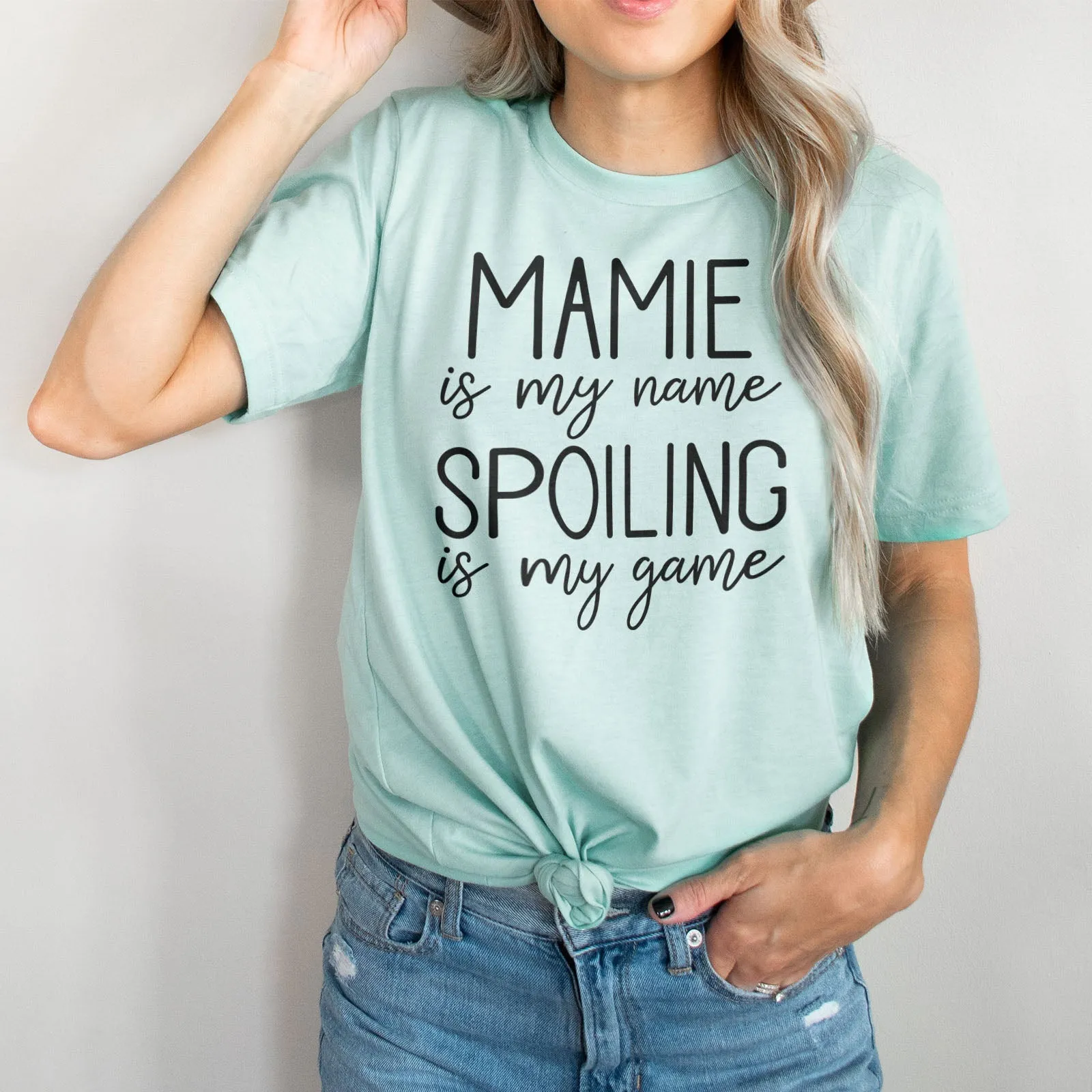 Mamie Is My Name Spoiling Is My Game Shirts For Women - Christian Shirts for Women - Religious Tee Shirts