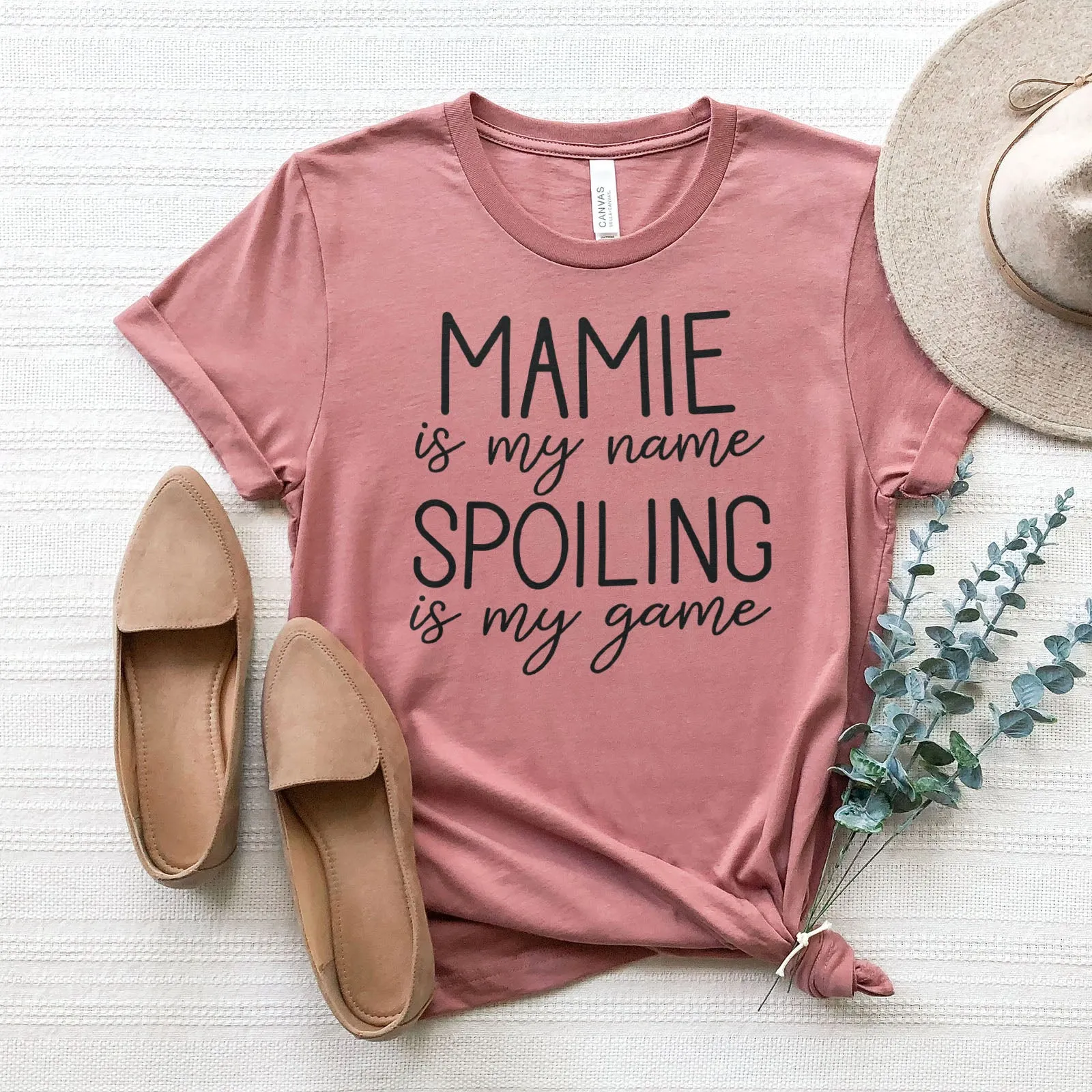 Mamie Is My Name Spoiling Is My Game Shirts For Women - Christian Shirts for Women - Religious Tee Shirts