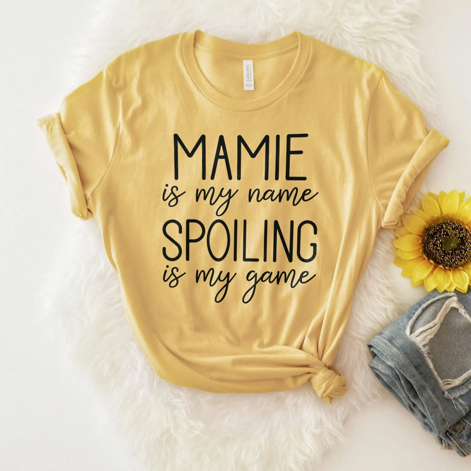 Mamie Is My Name Spoiling Is My Game Shirts For Women - Christian Shirts for Women - Religious Tee Shirts