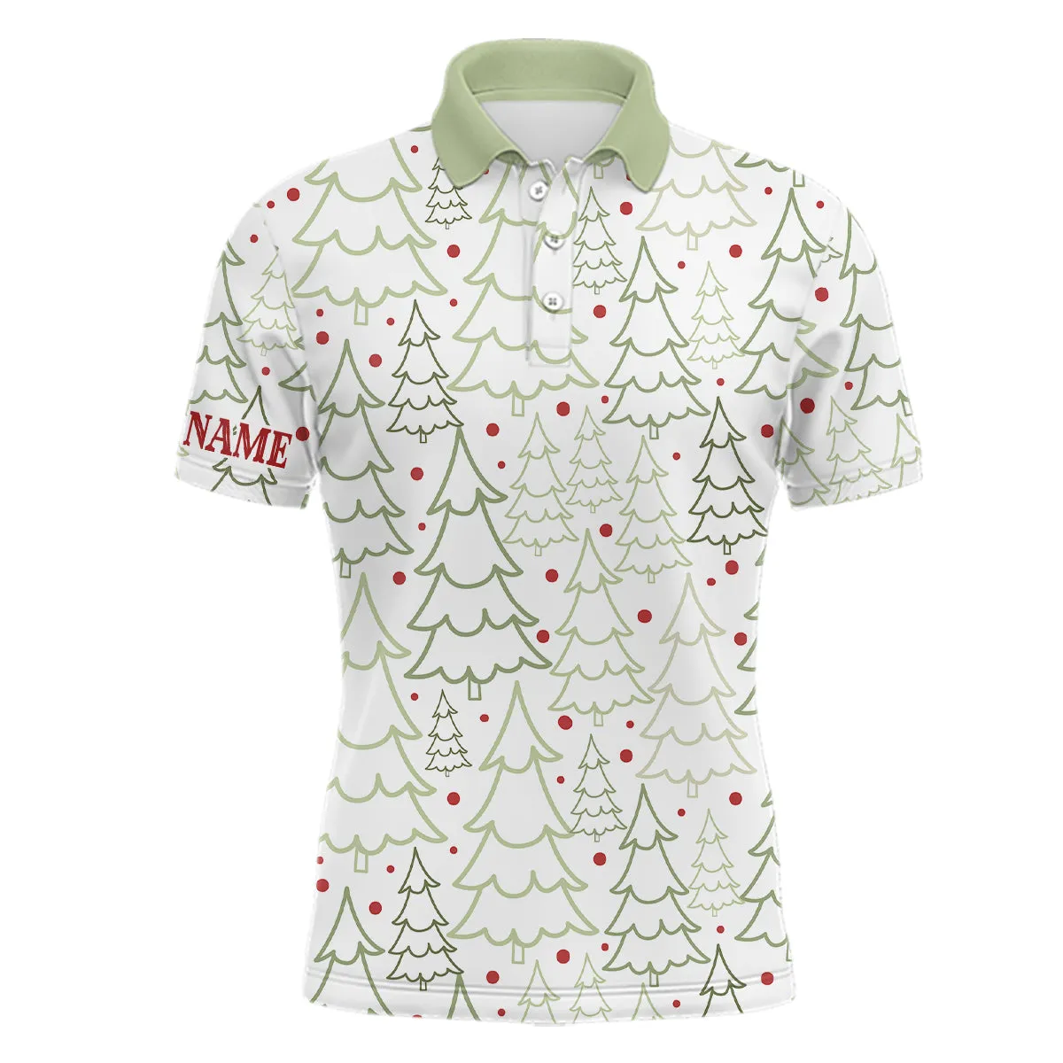 Men Golf Polo Shirt Custom Winter And Christmas Themed Seamless Pattern, Christmas Polo Shirts For Men