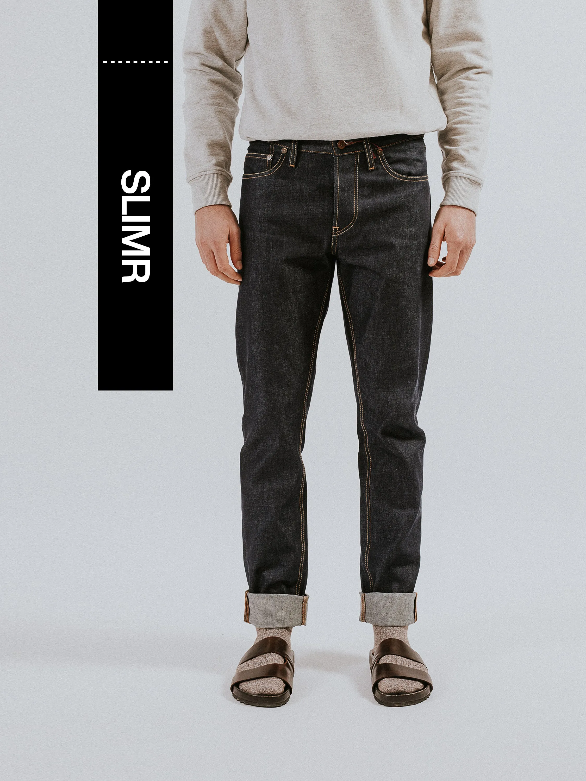 Men Japanese Heather Grey Selvedge