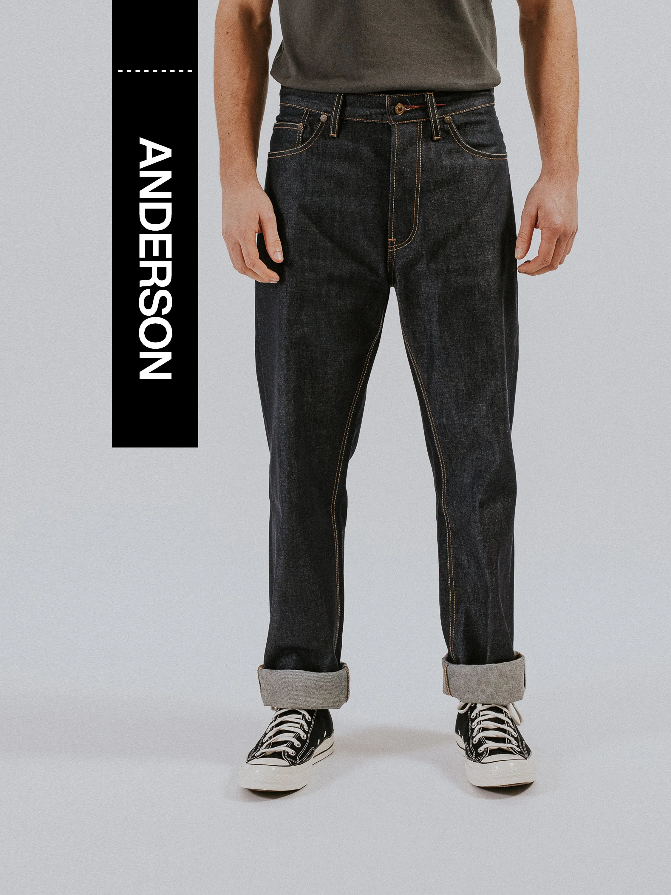 Men Japanese Heather Grey Selvedge