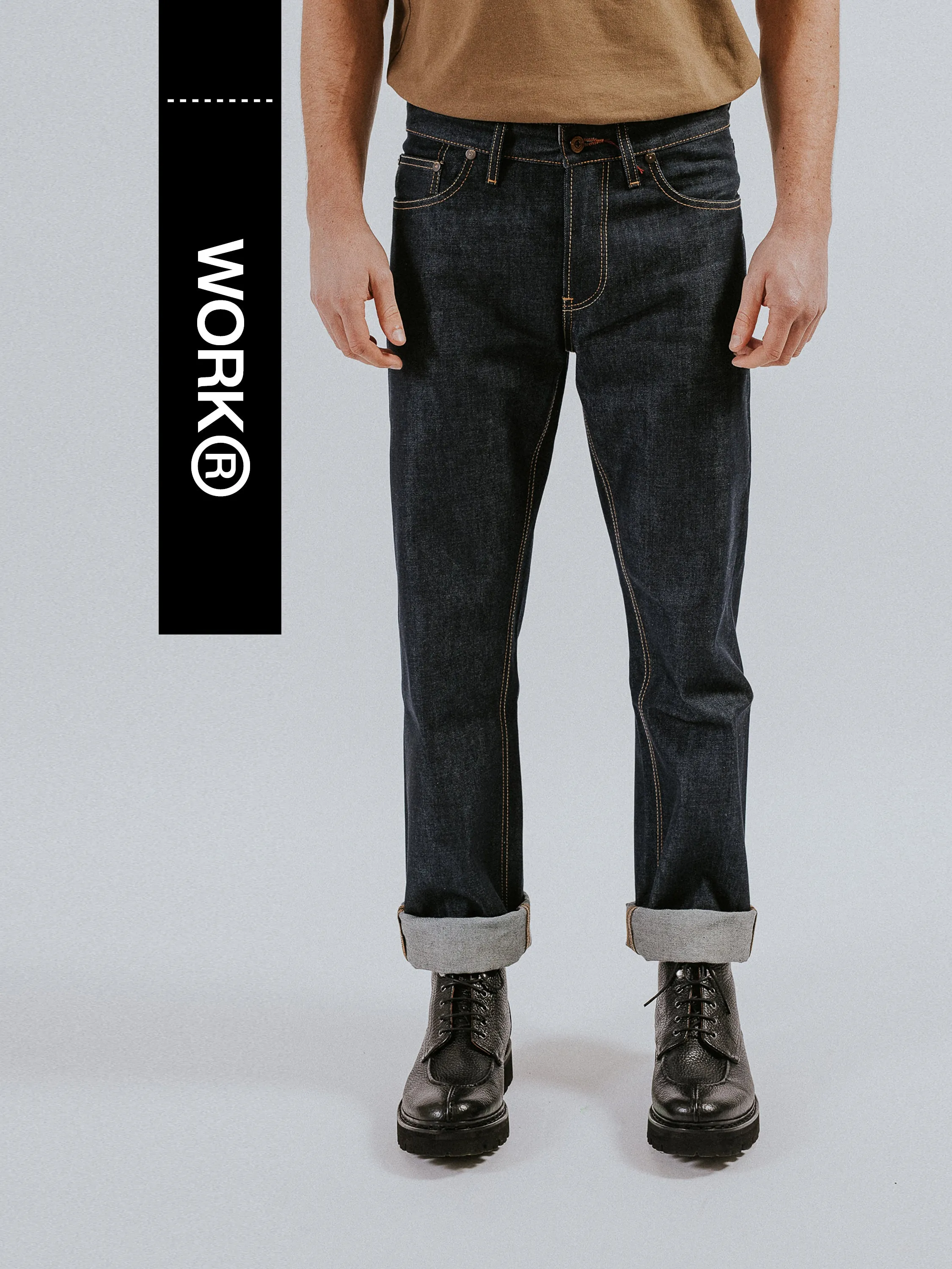 Men Japanese Heather Grey Selvedge