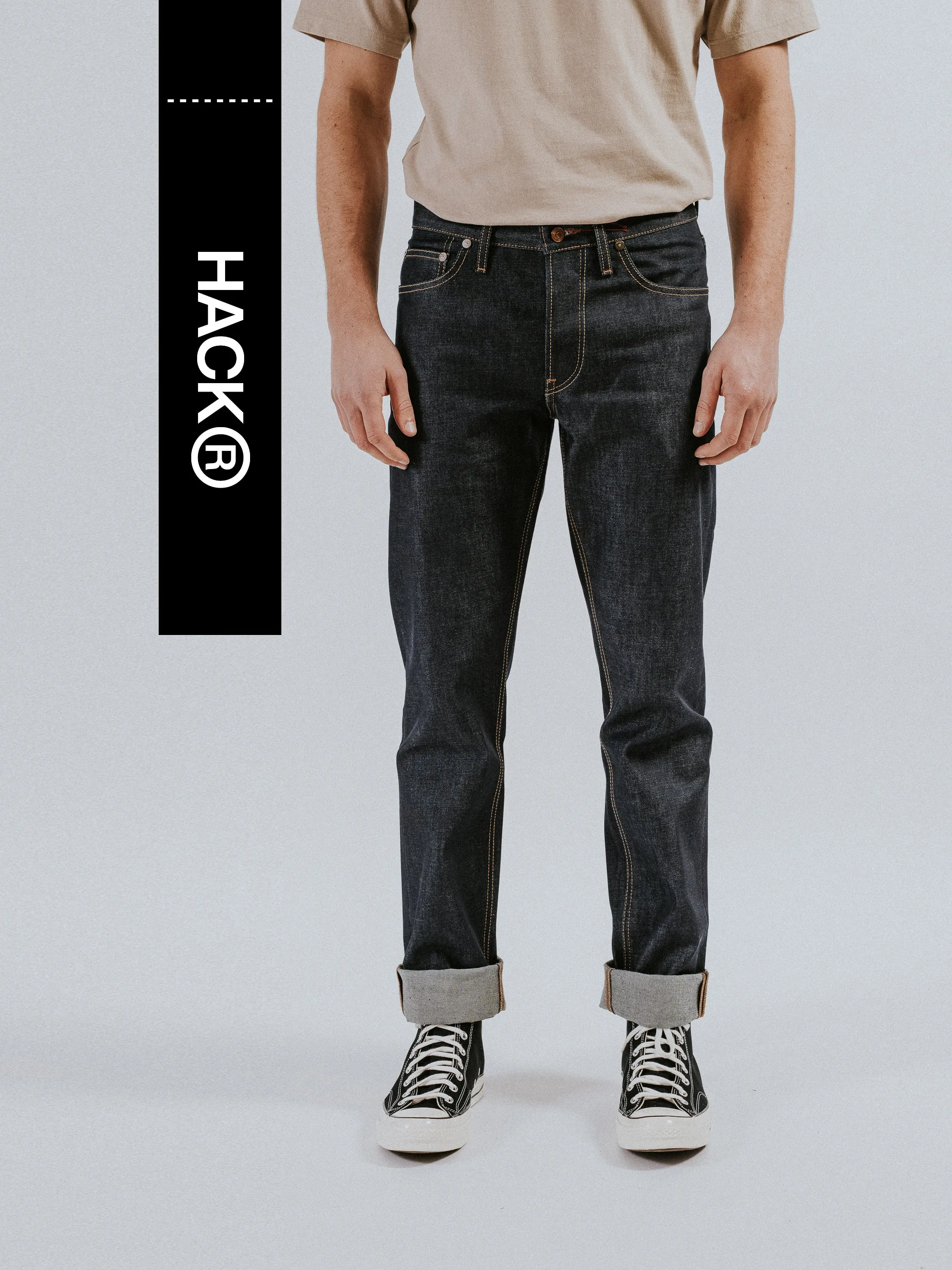 Men Japanese Heather Grey Selvedge