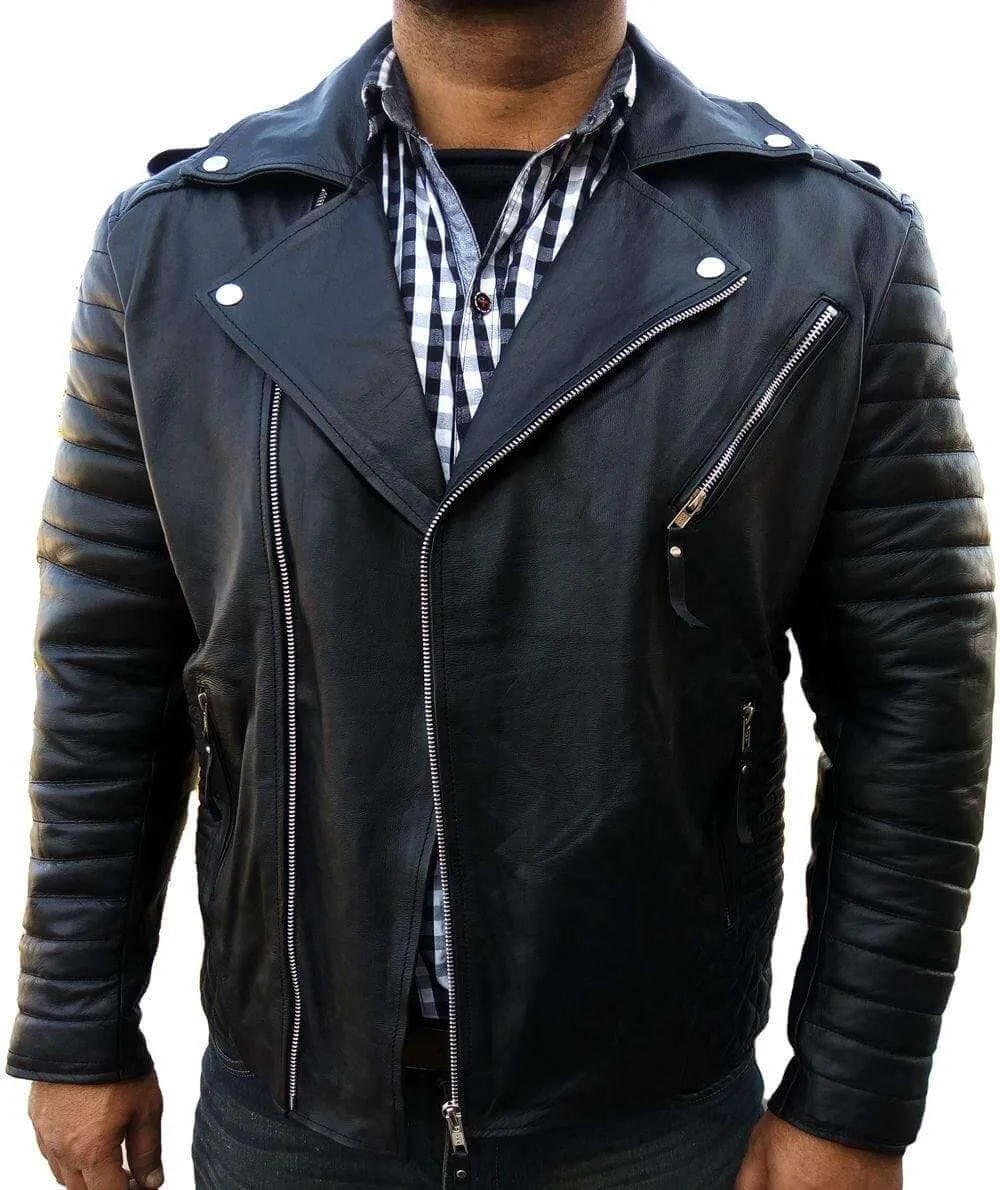 Men Leather Jacket Original Leather Classic Black Fashion Leather Jacket