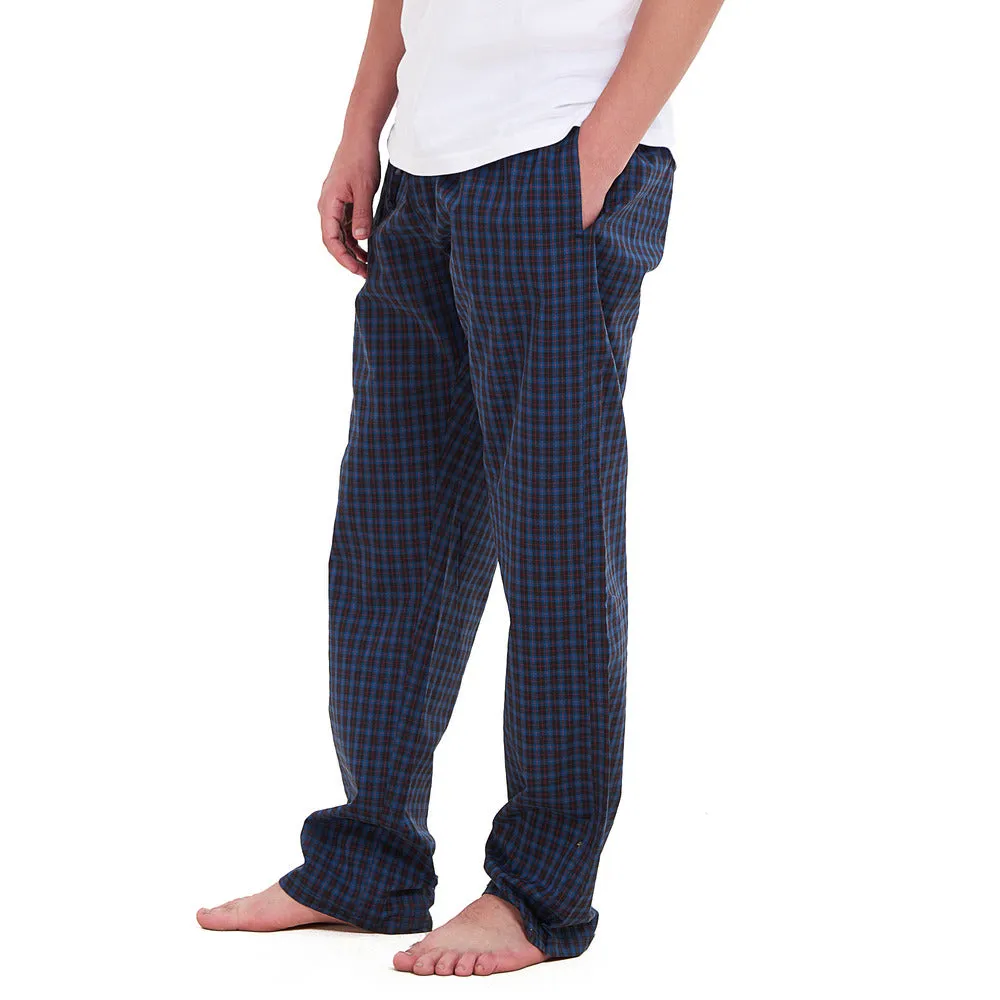 Men summer Blue x Black checkered pants