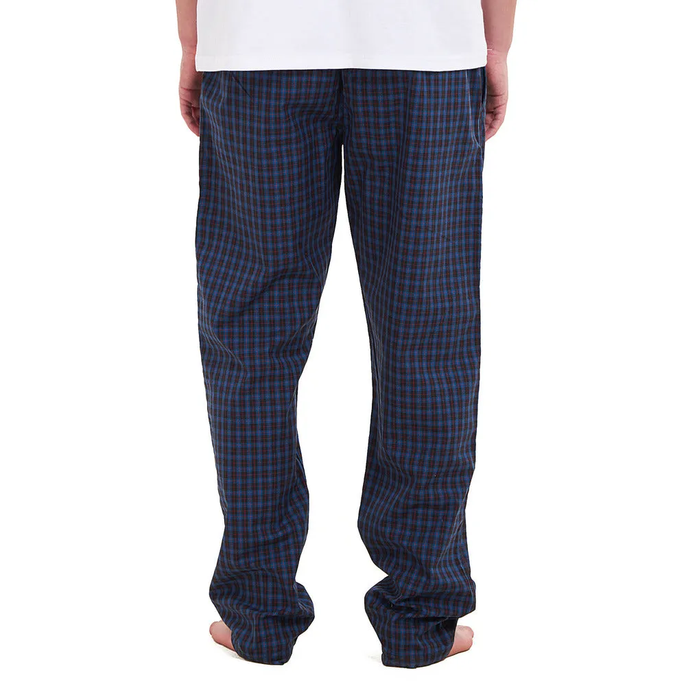 Men summer Blue x Black checkered pants