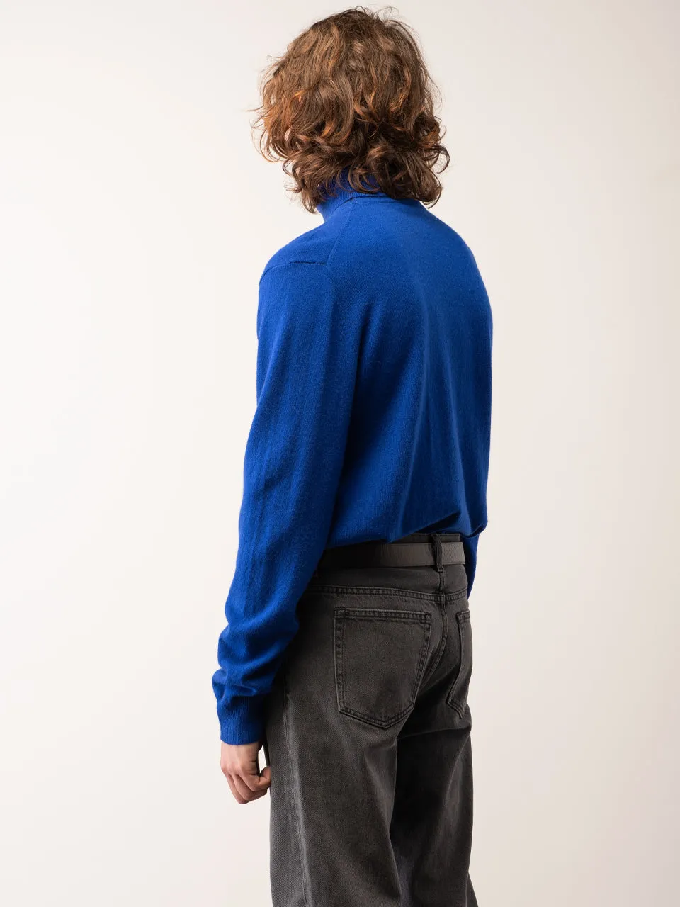 Men Turtleneck Sweater_Royal Blue