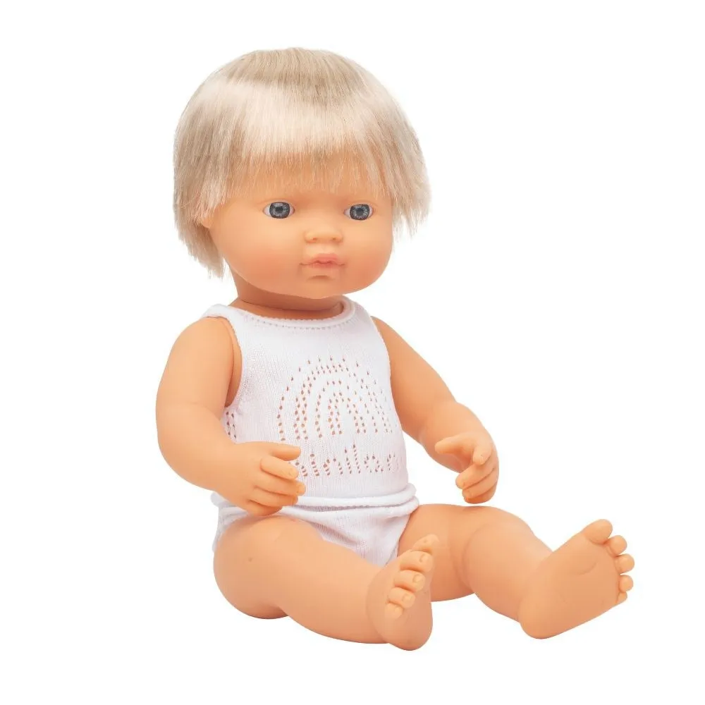 Miniland - Baby Doll - Caucasian Boy 38cm