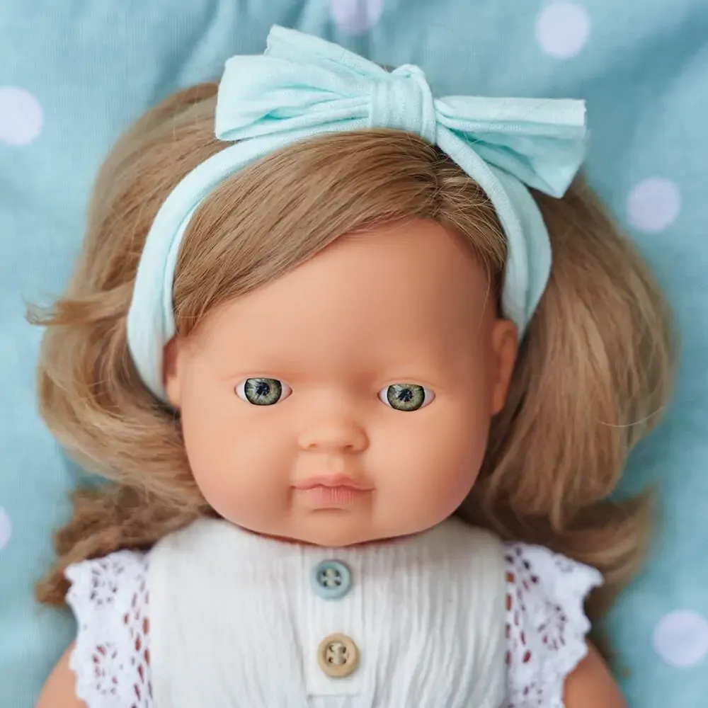 Miniland - Baby Doll - Caucasian Dark Blonde Girl 38cm