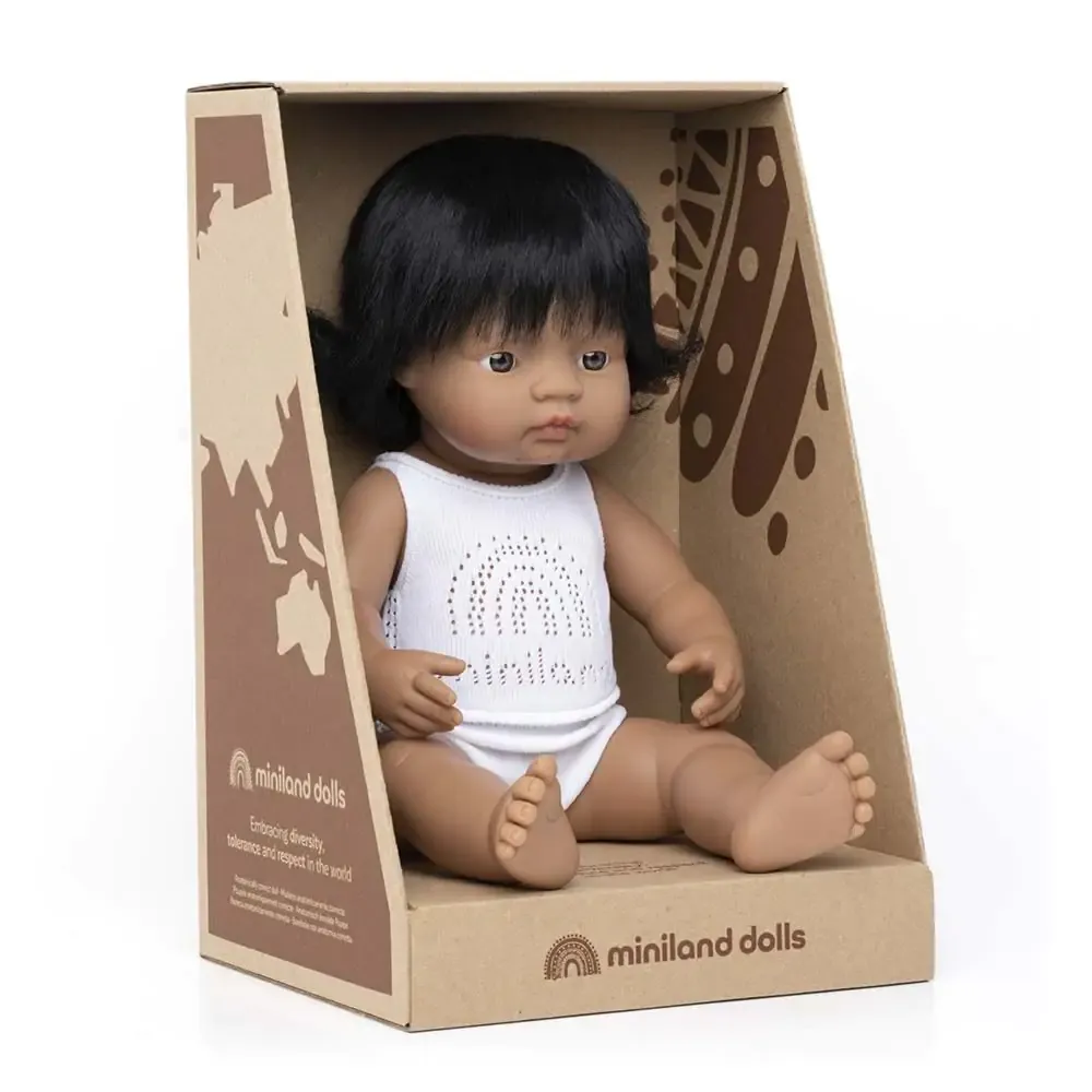 Miniland - Baby Doll - Hispanic Girl 38cm