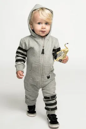 Munster Kids Cruz All In One Baby Boys Jumpsuit - Grey Marle (Size 6/12M left)