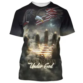 One Nation Under God American 3d All Over Print Shirt - Christian 3d Shirts For Men Women