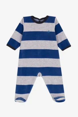 Petit Bateau Tremolo Footie - Blue/Grey