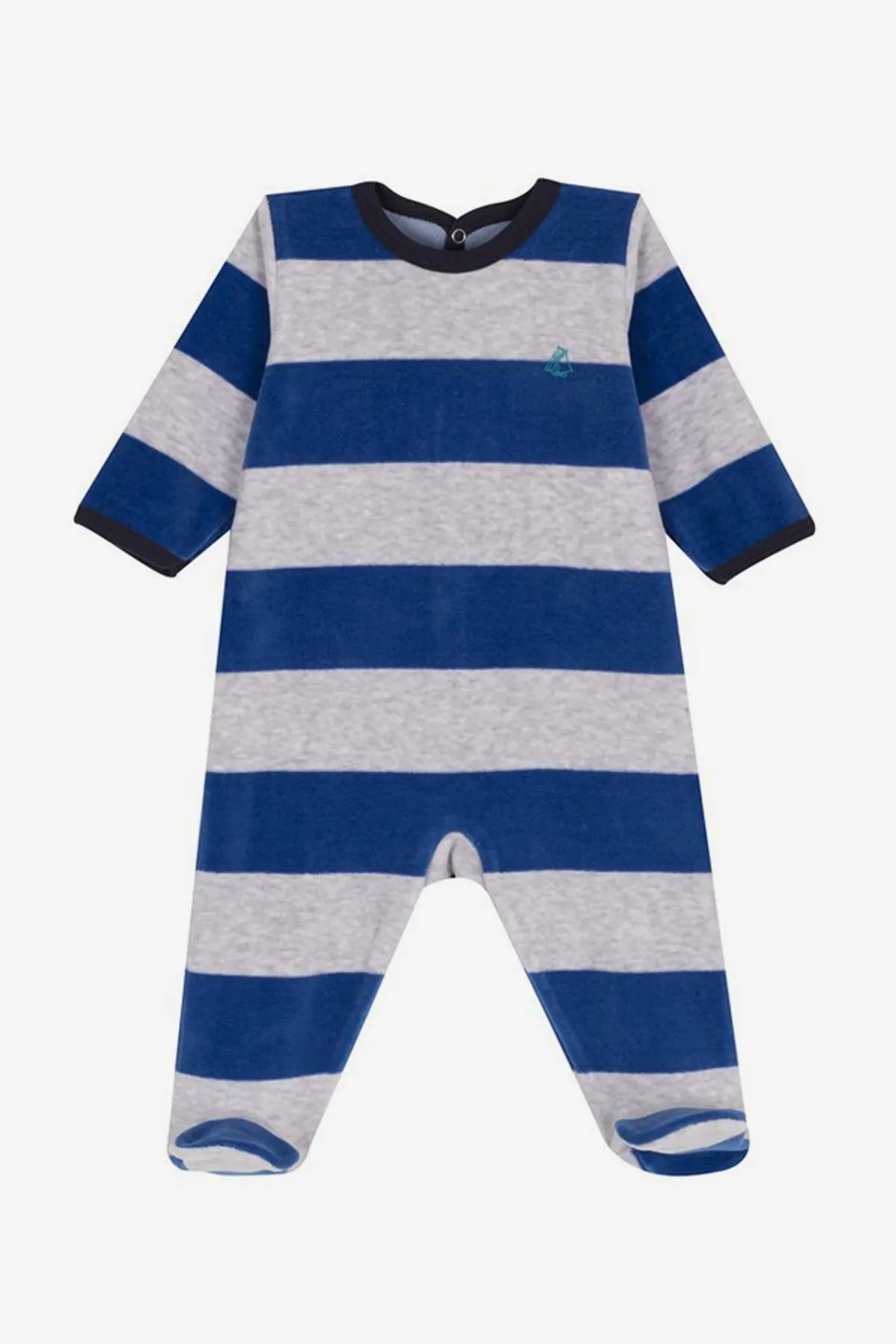 Petit Bateau Tremolo Footie - Blue/Grey