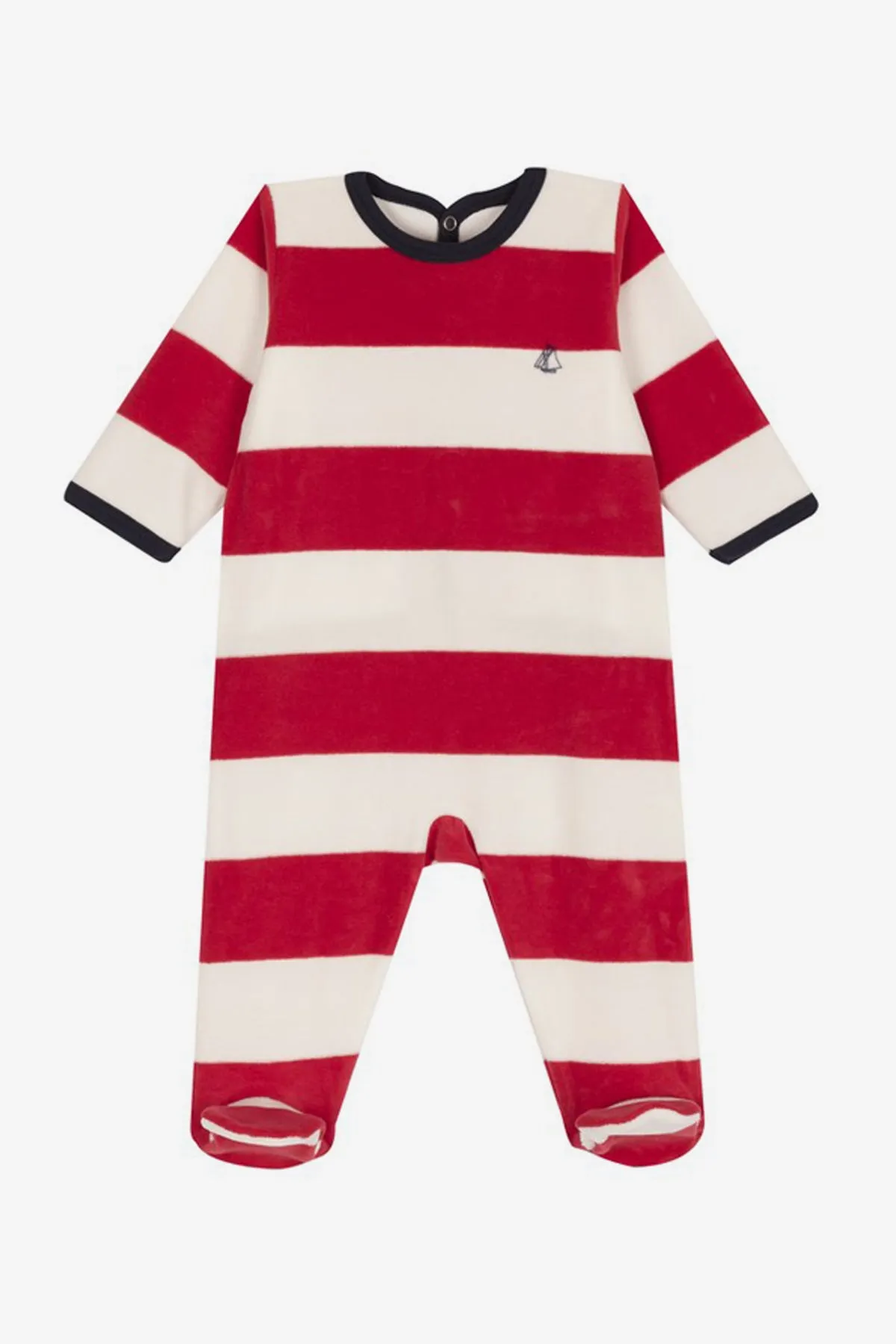 Petit Bateau Tremolo Footie - Red/White