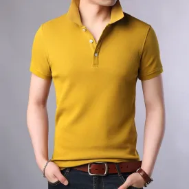 Pure Cotton Solid Color Polo Shirts