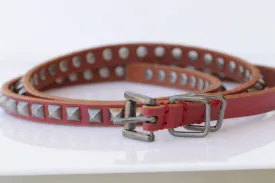 RED Leather belt