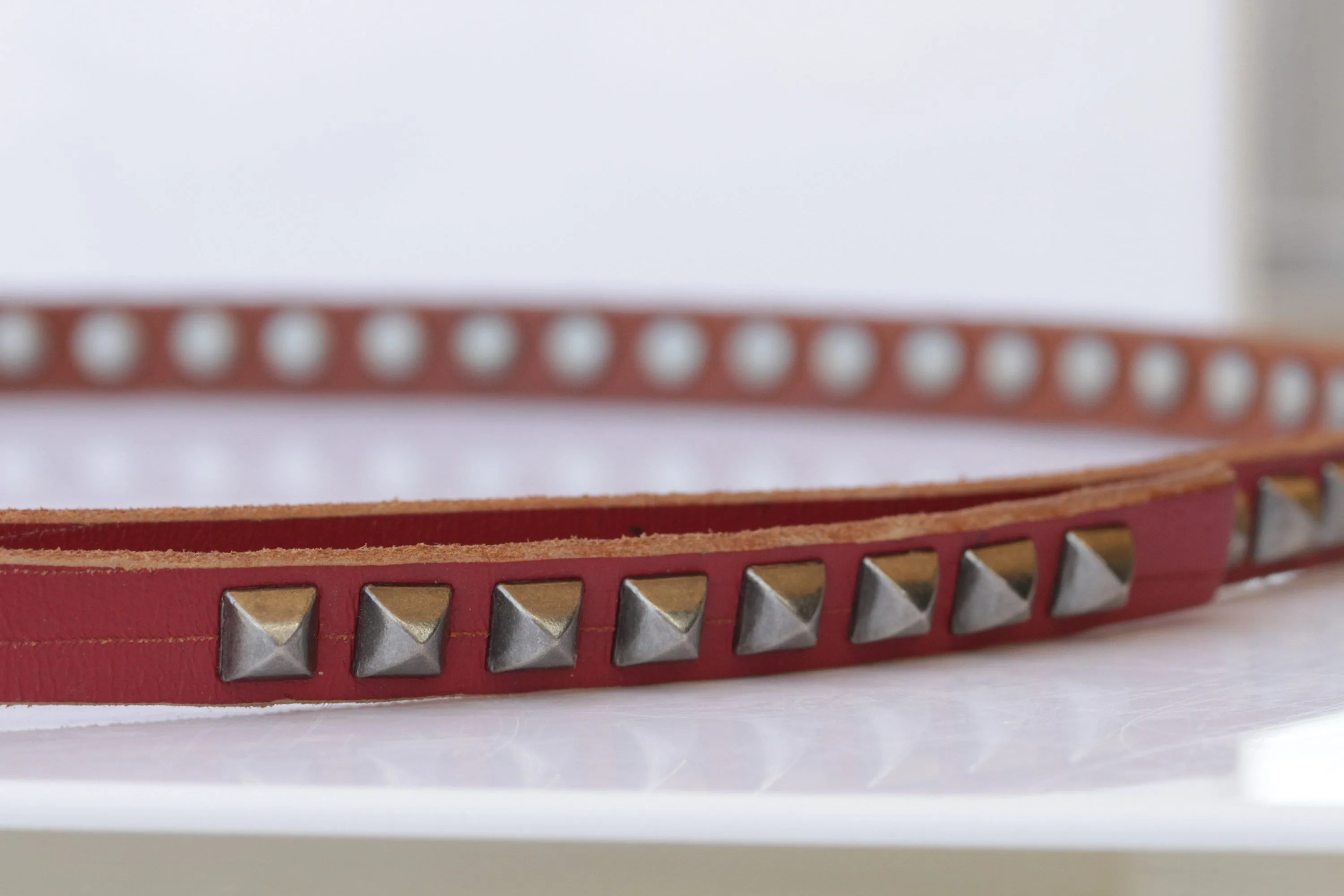 RED Leather belt