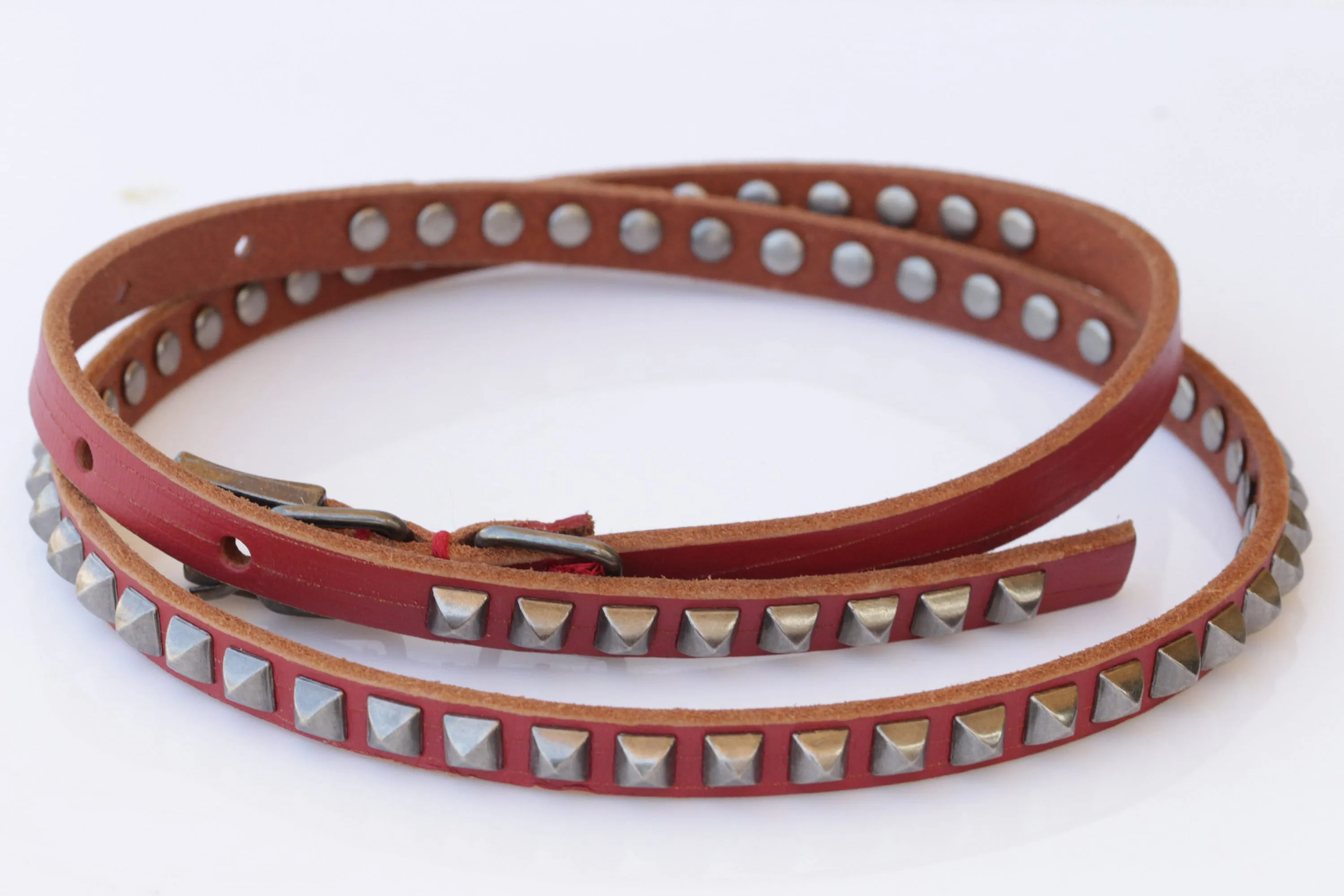 RED Leather belt