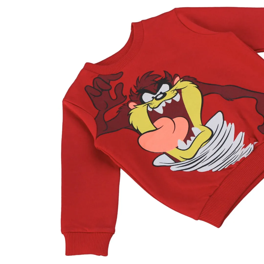 Red looney tunes sweat shirt