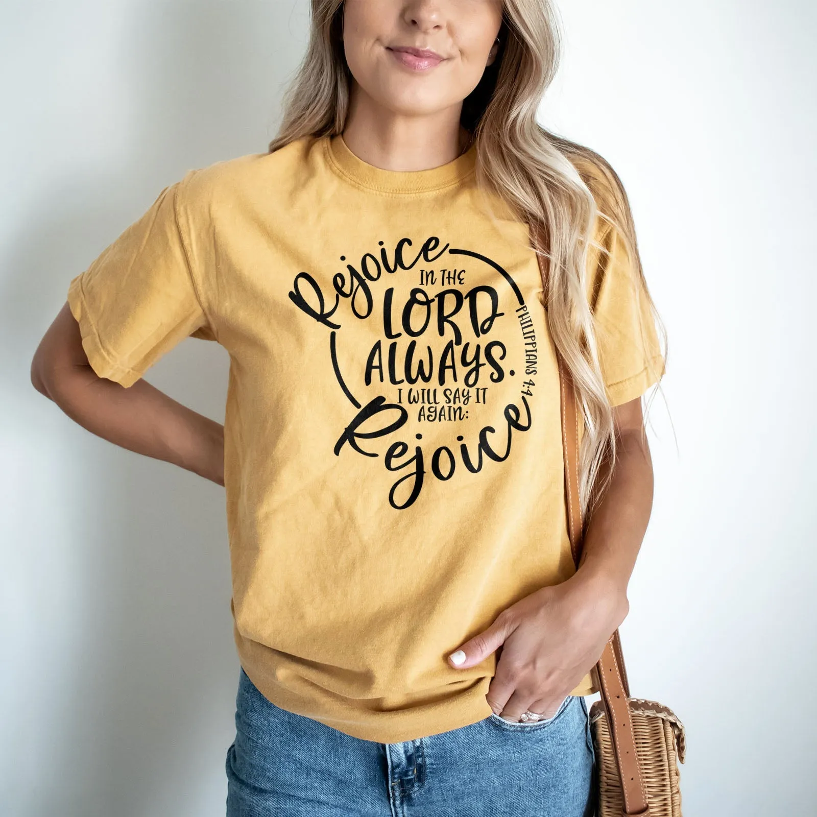 Rejoice in the Lord Philippians 4:4 Tee Shirts For Women - Christian Shirts for Women - Religious Tee Shirts