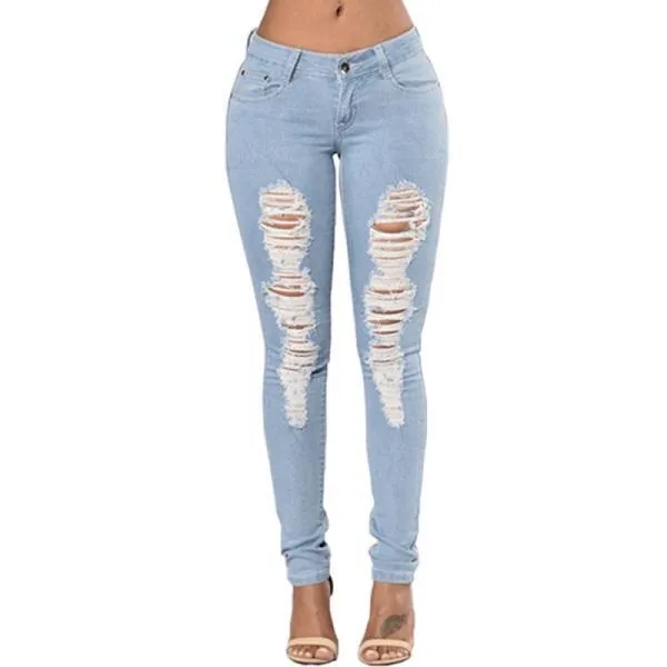 Ripped Jeans For Women Women Jeans Pencil Pants Denim Jeans