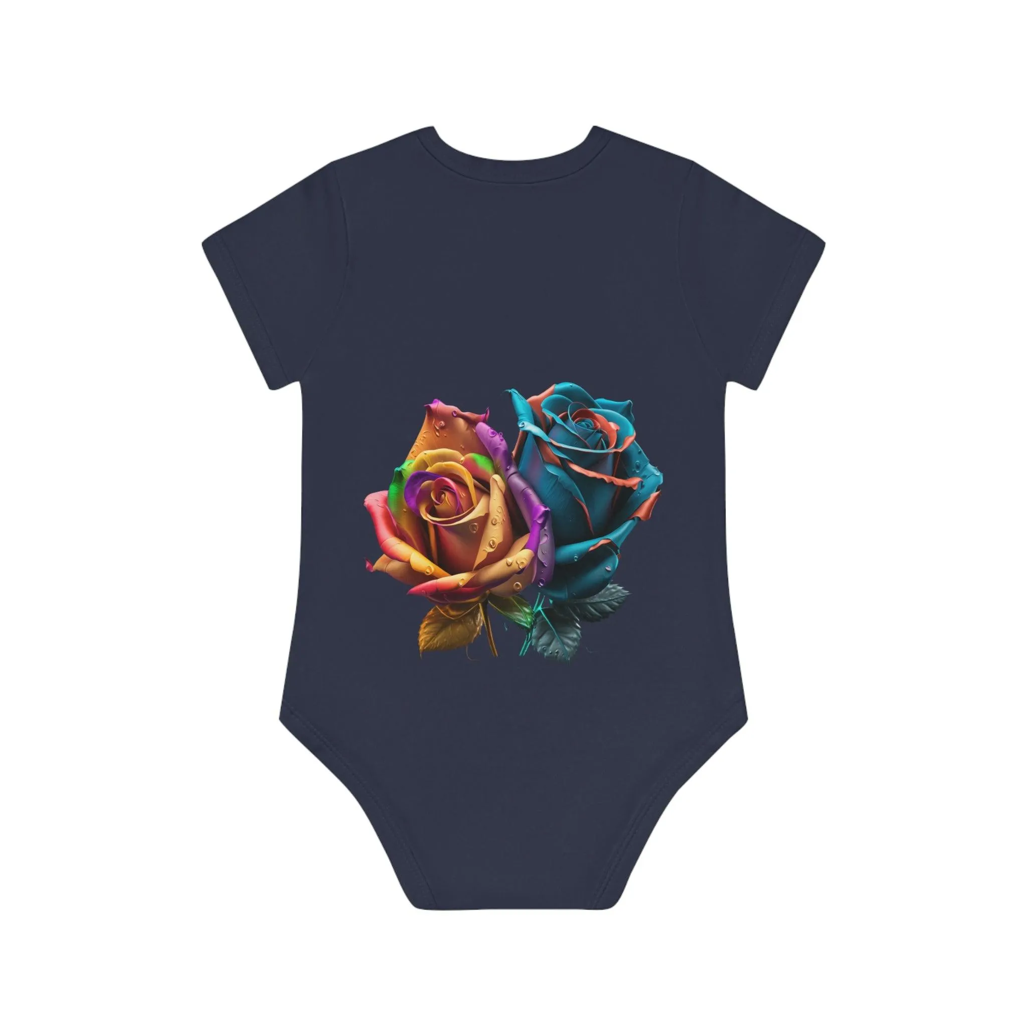 ,,ROSES" Baby Organic Short Sleeve Bodysuit