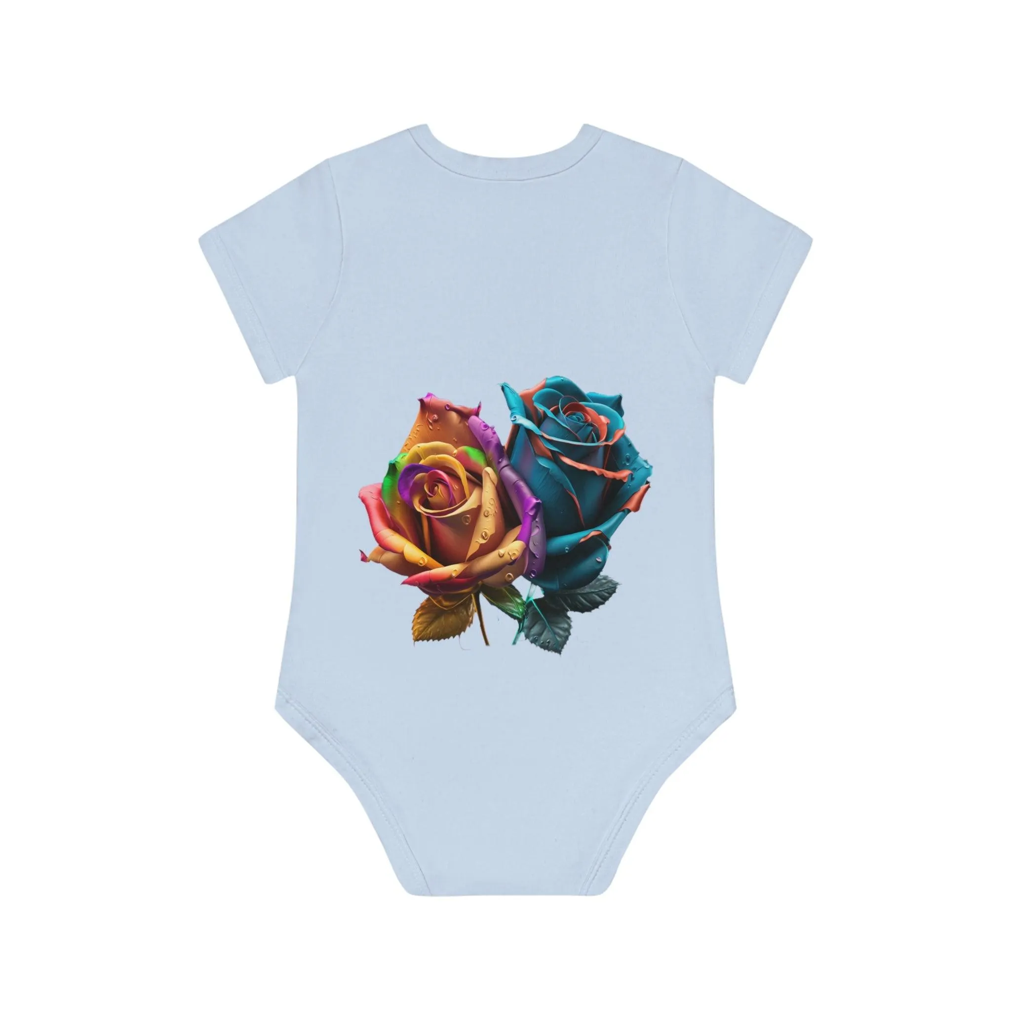 ,,ROSES" Baby Organic Short Sleeve Bodysuit