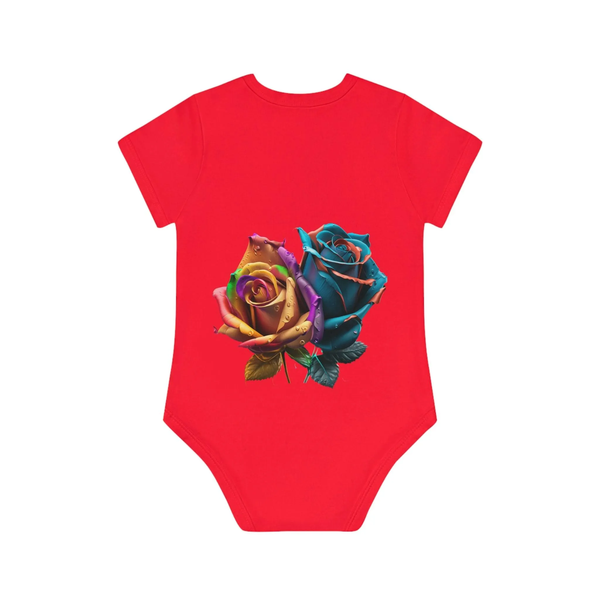 ,,ROSES" Baby Organic Short Sleeve Bodysuit