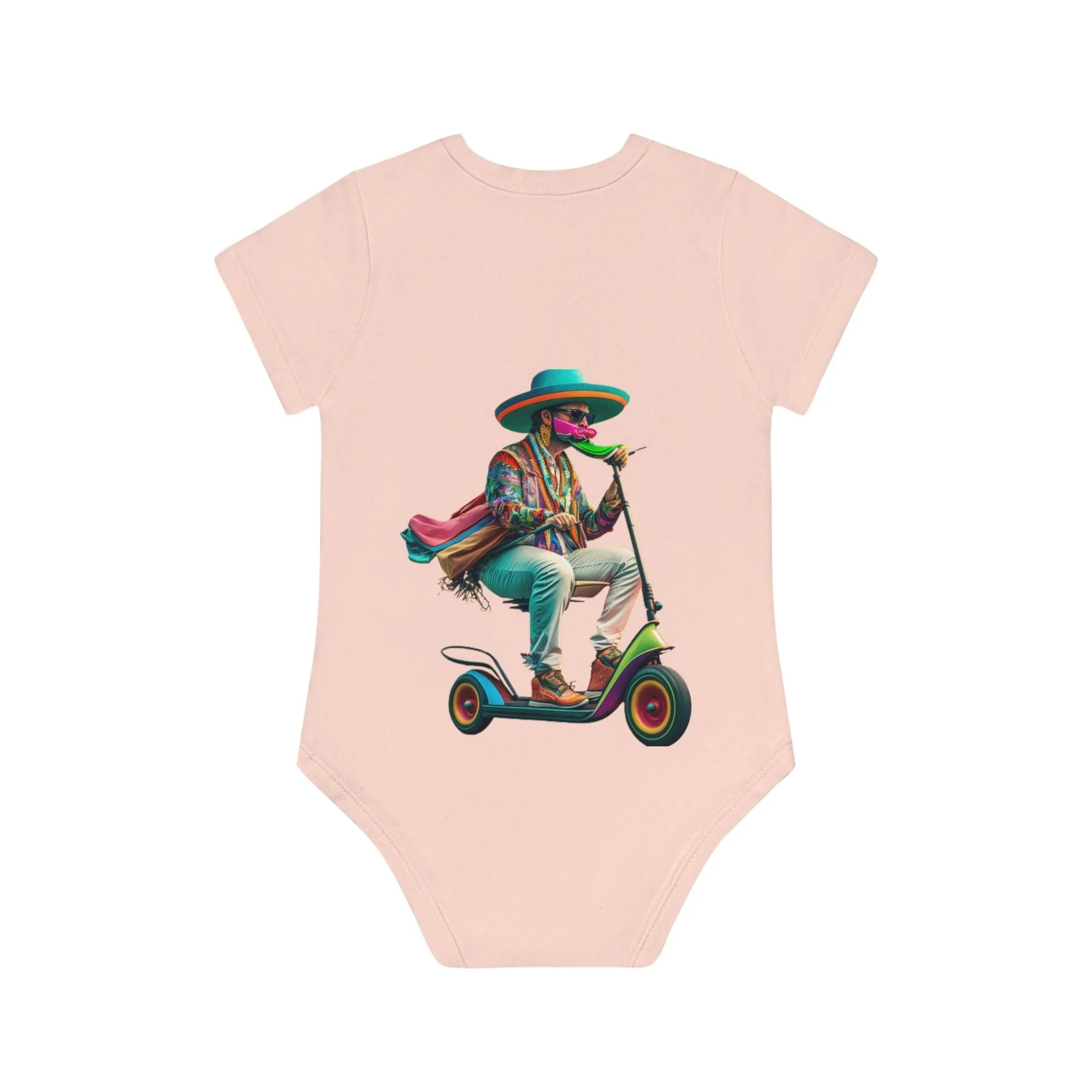 ,,SCOOTER BOY" Baby Organic Short Sleeve Bodysuit