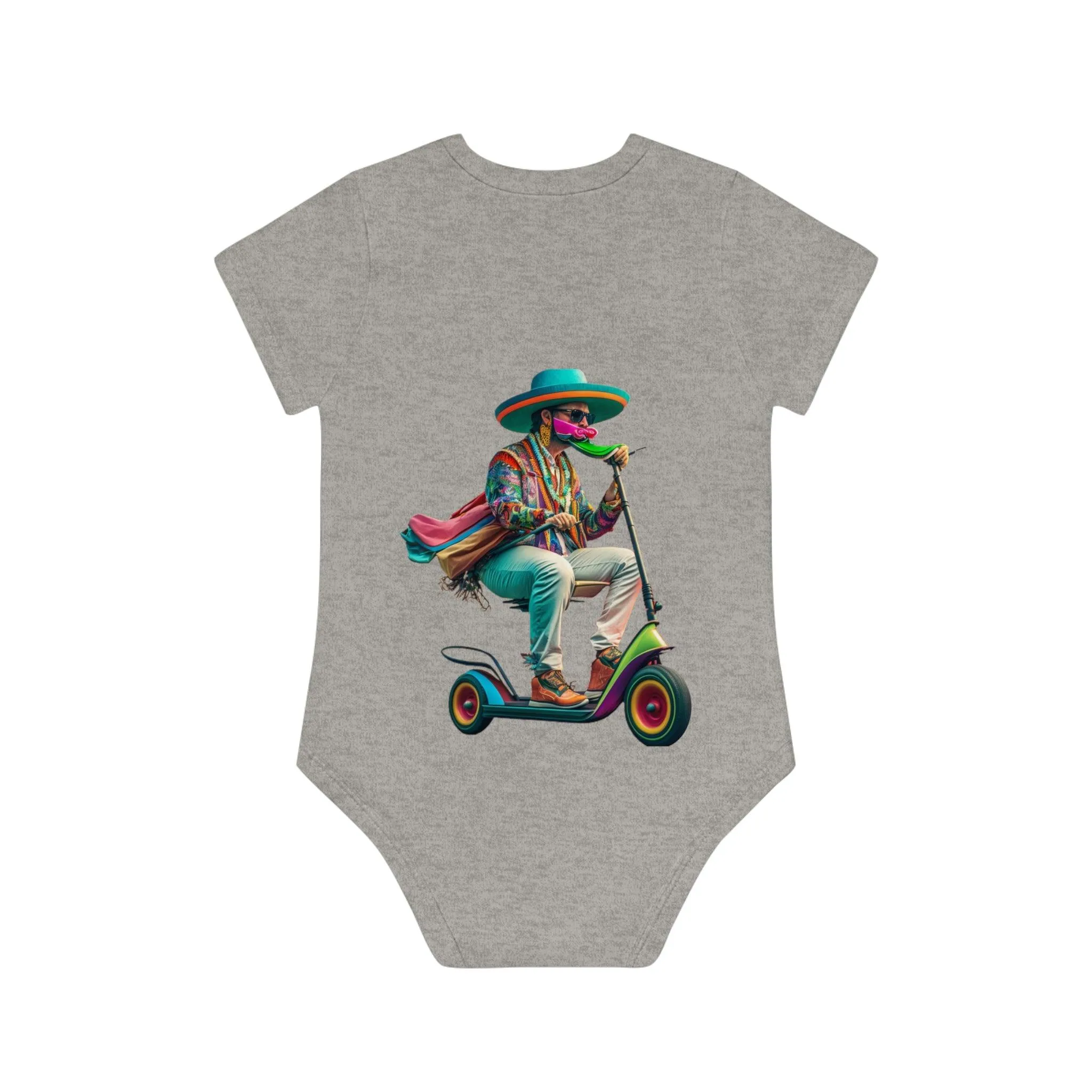 ,,SCOOTER BOY" Baby Organic Short Sleeve Bodysuit