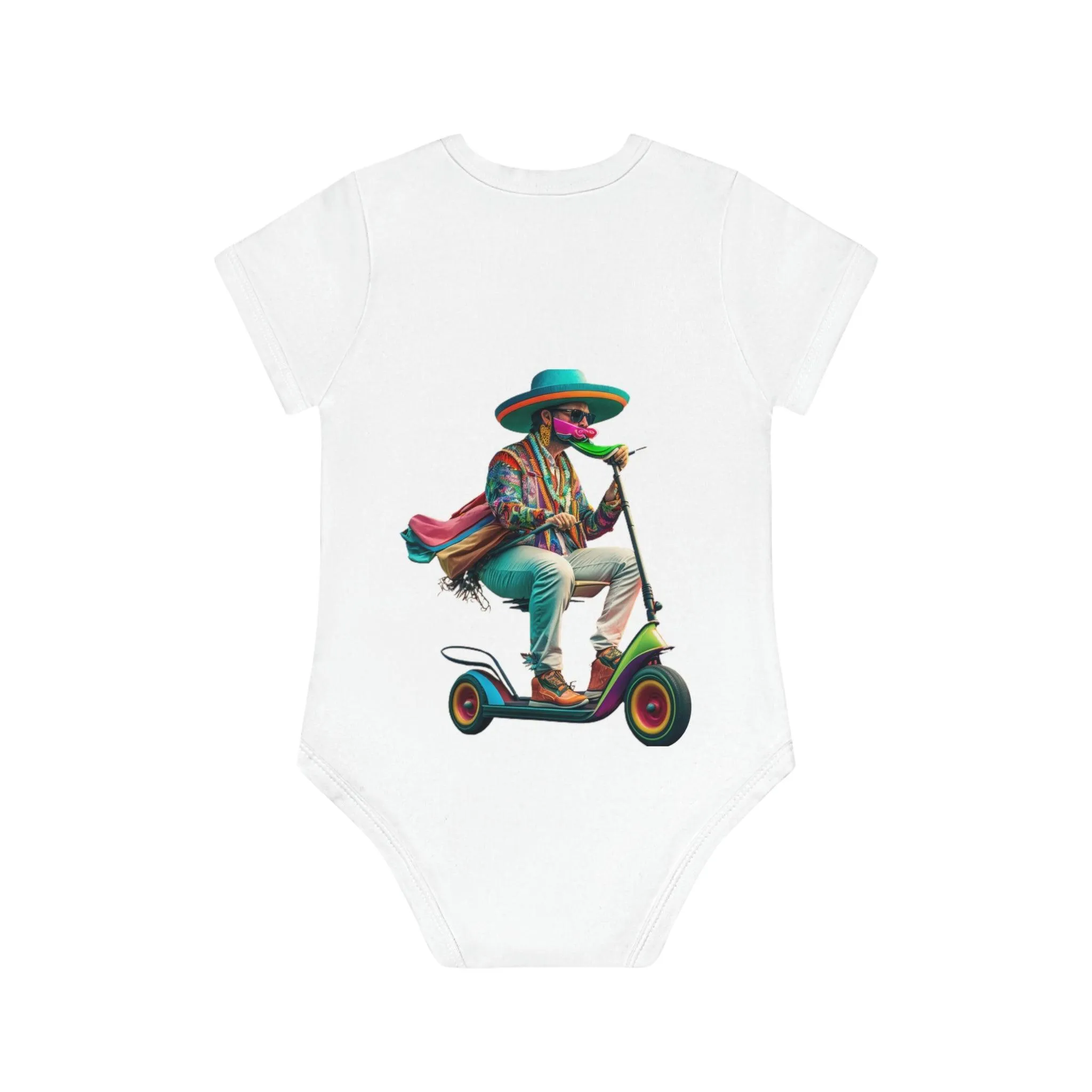 ,,SCOOTER BOY" Baby Organic Short Sleeve Bodysuit