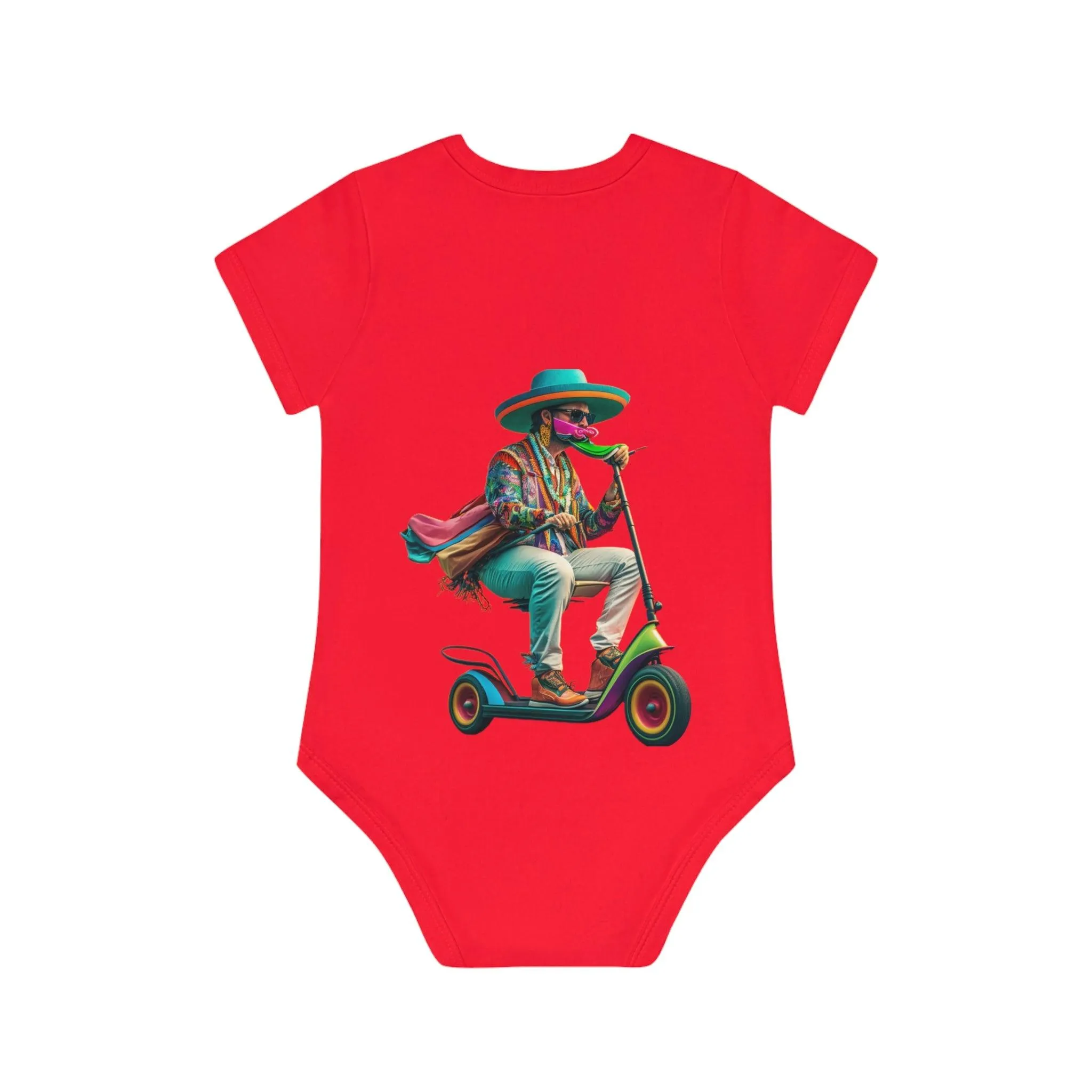 ,,SCOOTER BOY" Baby Organic Short Sleeve Bodysuit