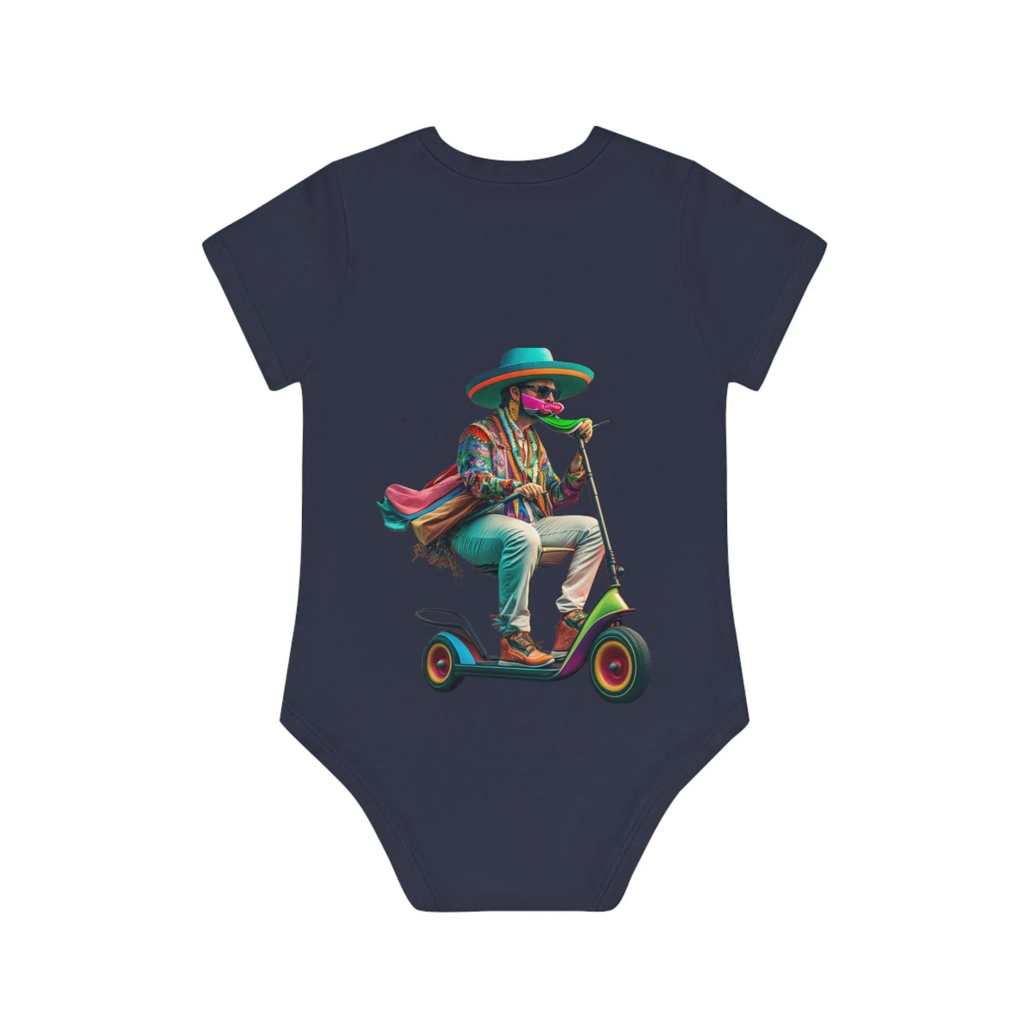 ,,SCOOTER BOY" Baby Organic Short Sleeve Bodysuit