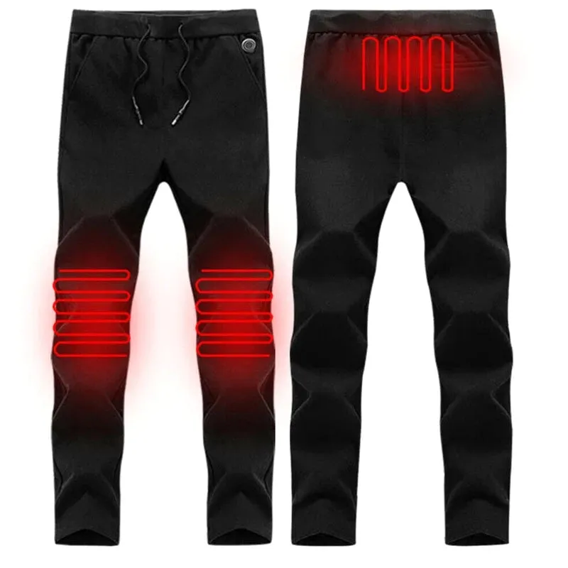 Sidiou Group Anniou Washable Intelligent Electric Heated Trousers Heat Warm Women Men Casual Winter USB Heating Long Pants