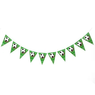 Soccer Football Kids Boy Birthday Party Decoration Cup Plate Napkin Banner Hat Straw Loot bag Tablecloth Party Supplies Set