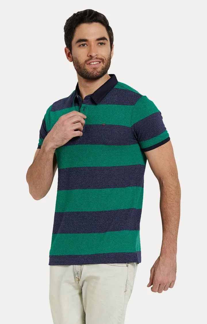 Spykar Green Cotton T-Shirt