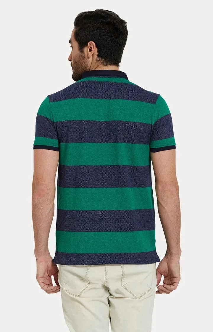 Spykar Green Cotton T-Shirt