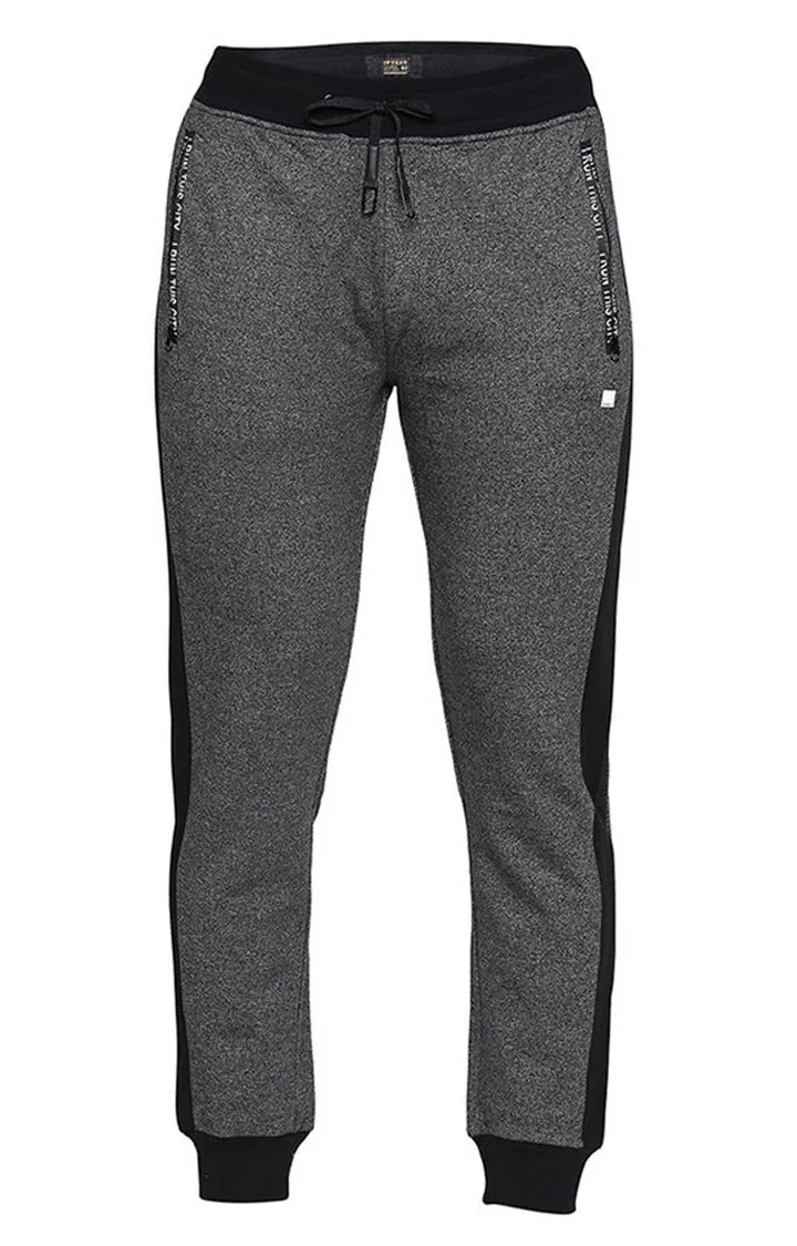 Spykar Men Black Cotton Regular Fit Trouser