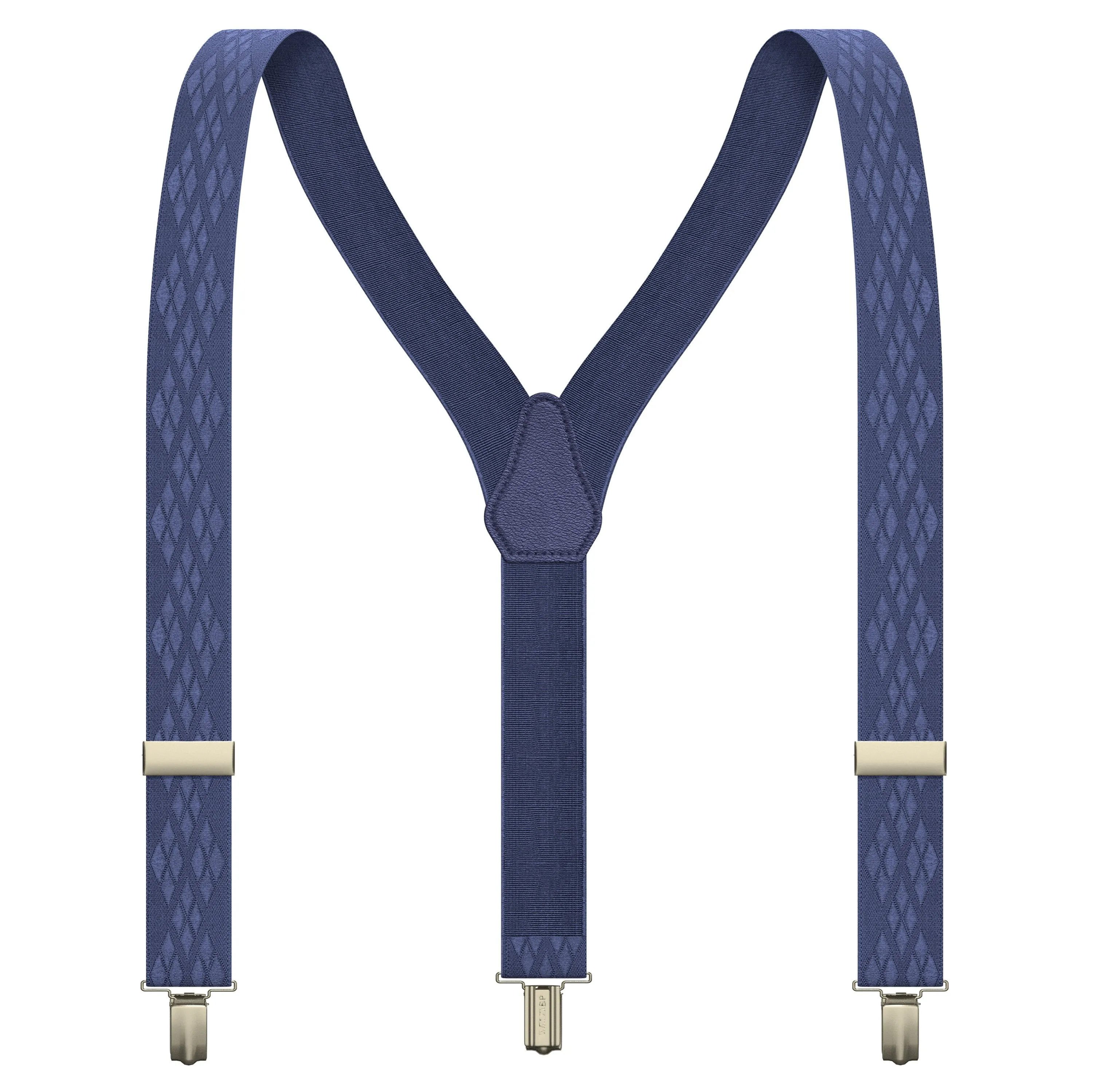 Steel Blue Rhombus Premium Men's Suspenders